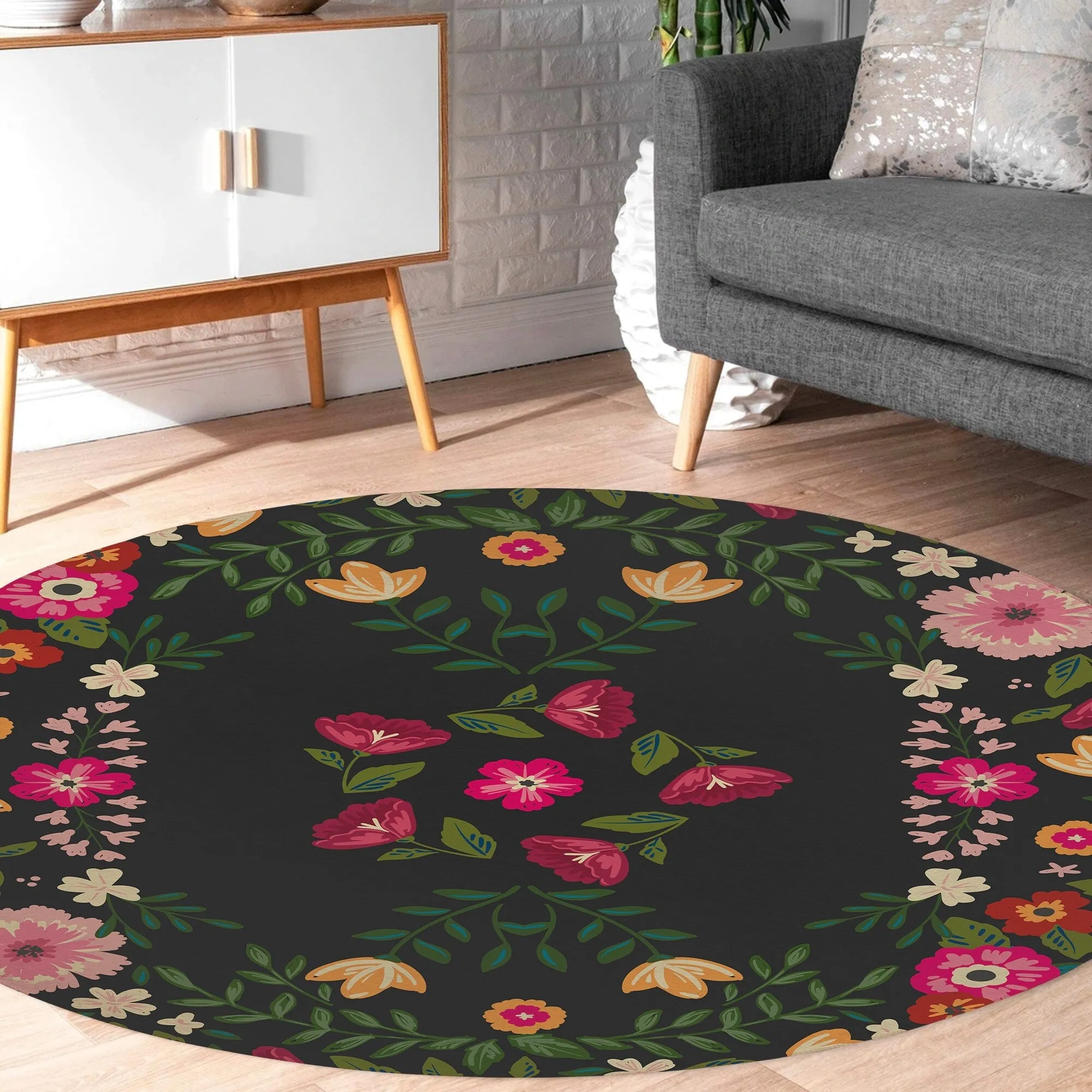 BOHO FIELDS CHARCOAL Area Rug By Kavka Designs