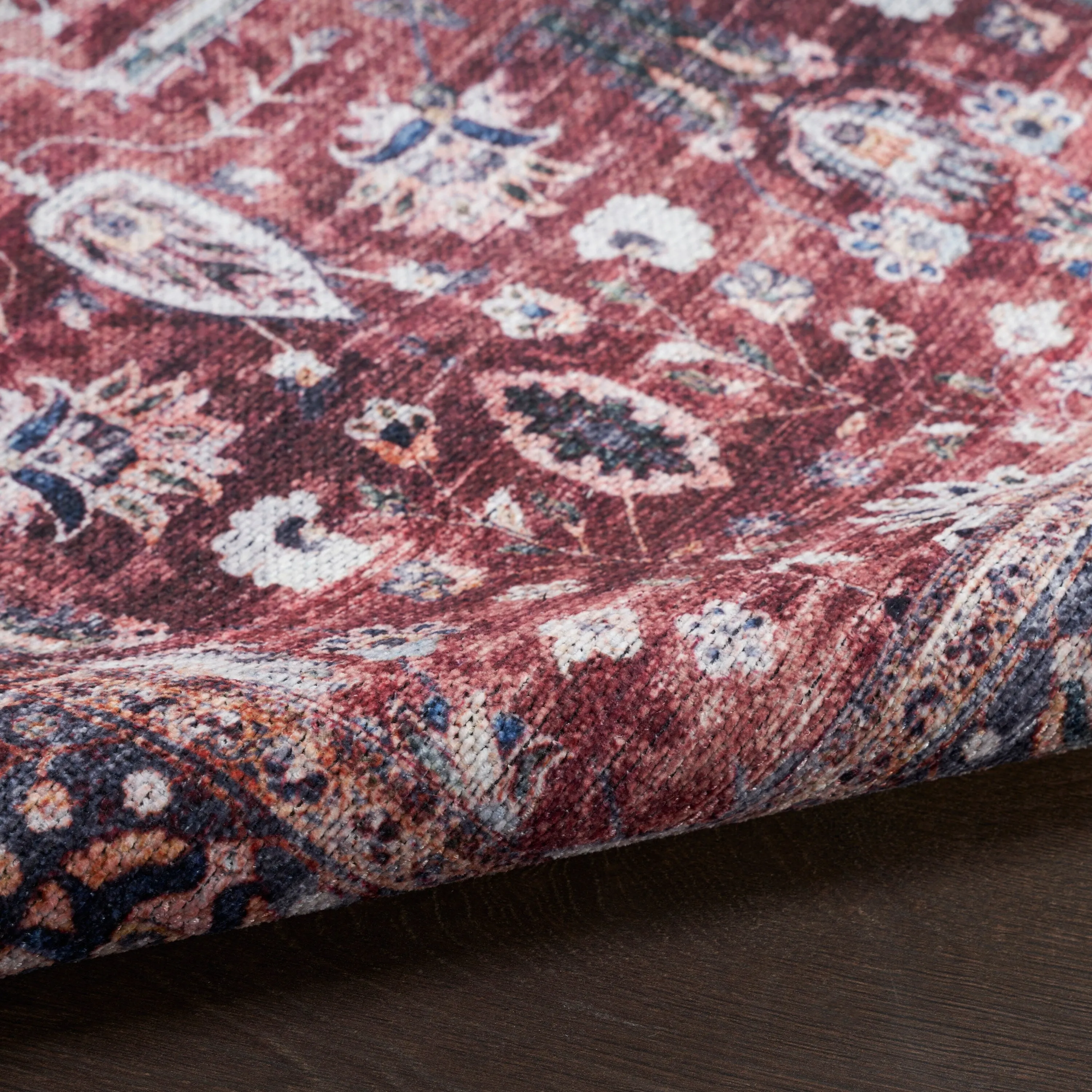 Brilliance Machine Washable Persian Vintage Medallion Area Rug