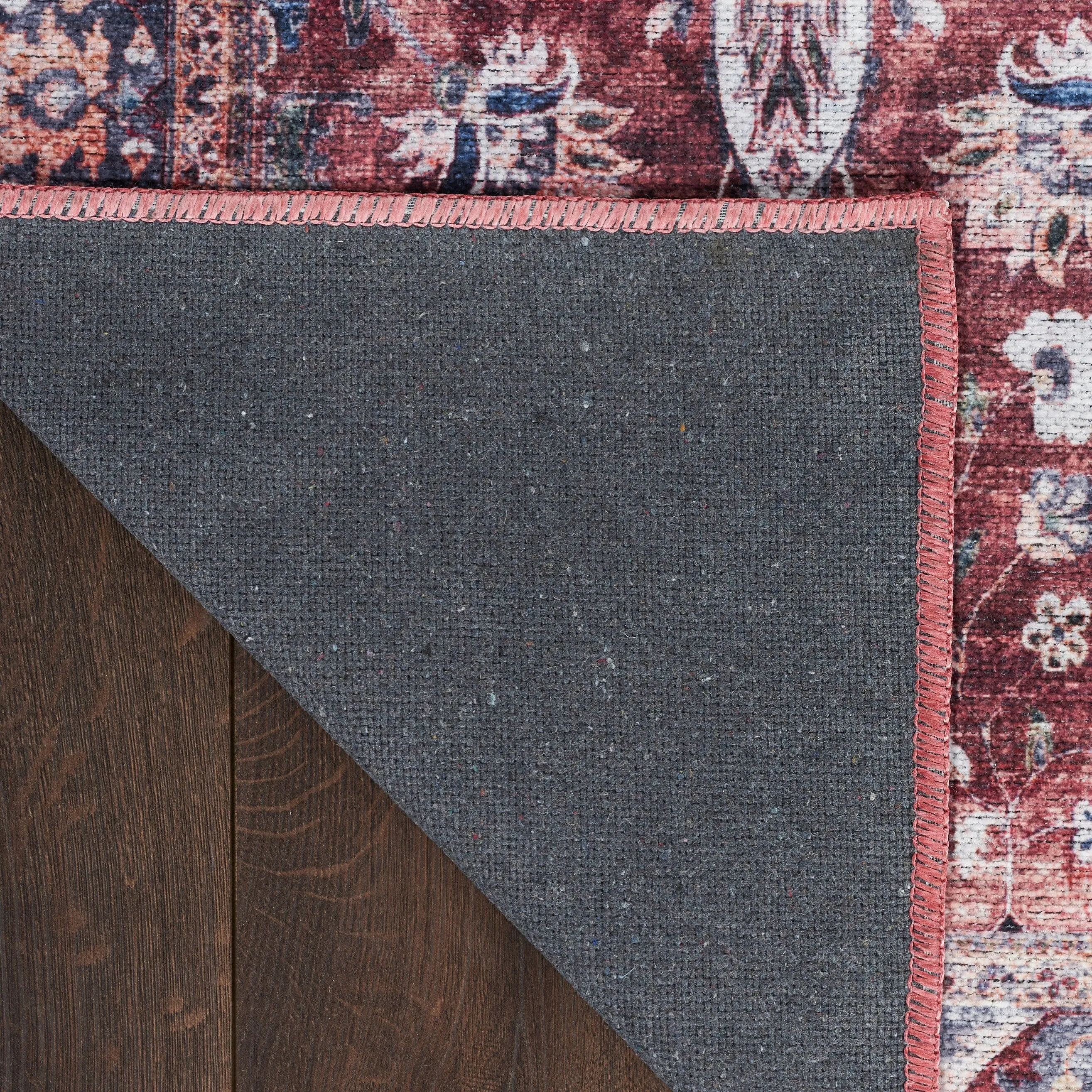 Brilliance Machine Washable Persian Vintage Medallion Area Rug