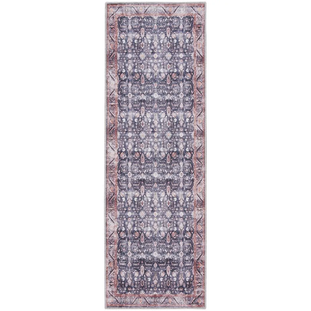 Brilliance Machine Washable Persian Vintage Medallion Area Rug