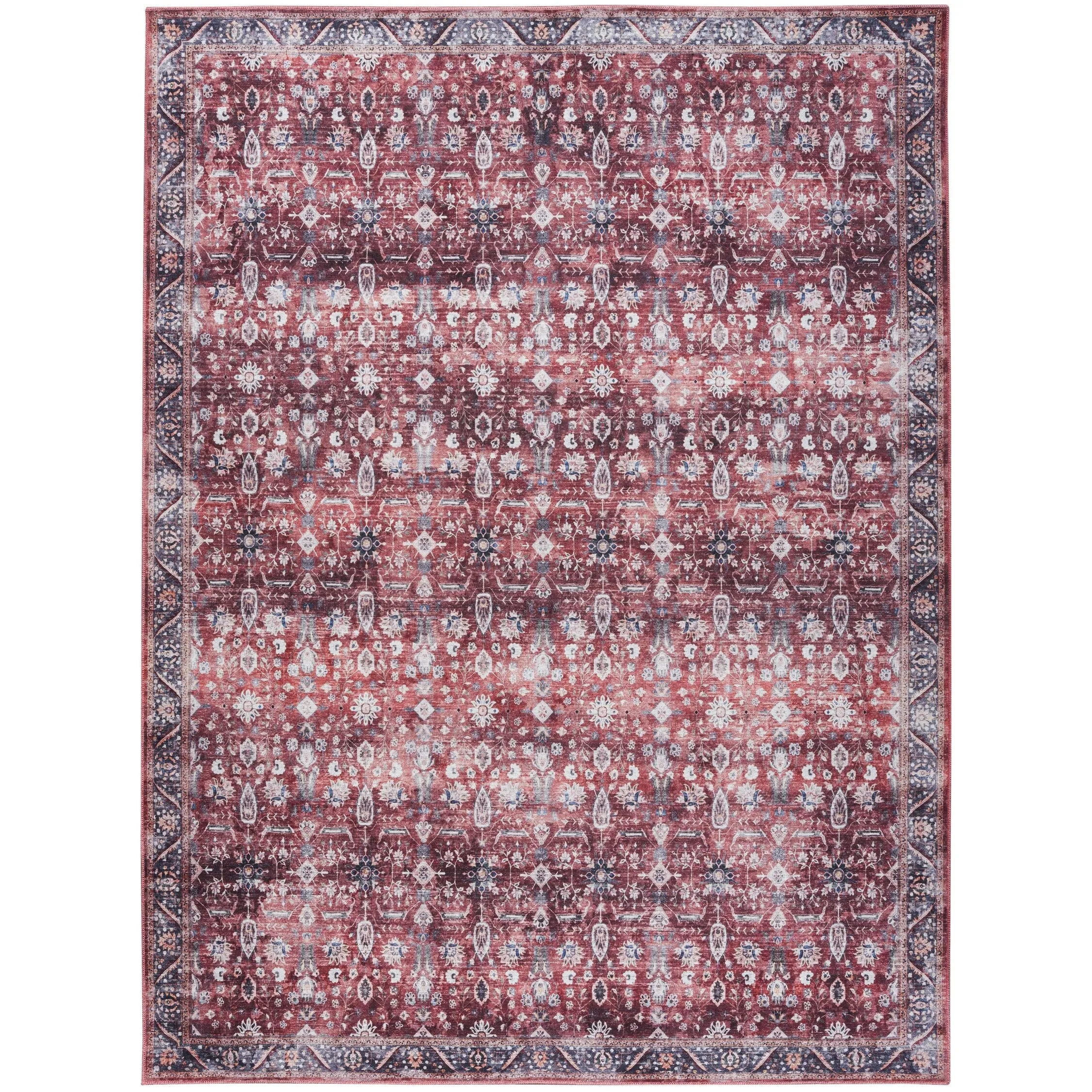 Brilliance Machine Washable Persian Vintage Medallion Area Rug