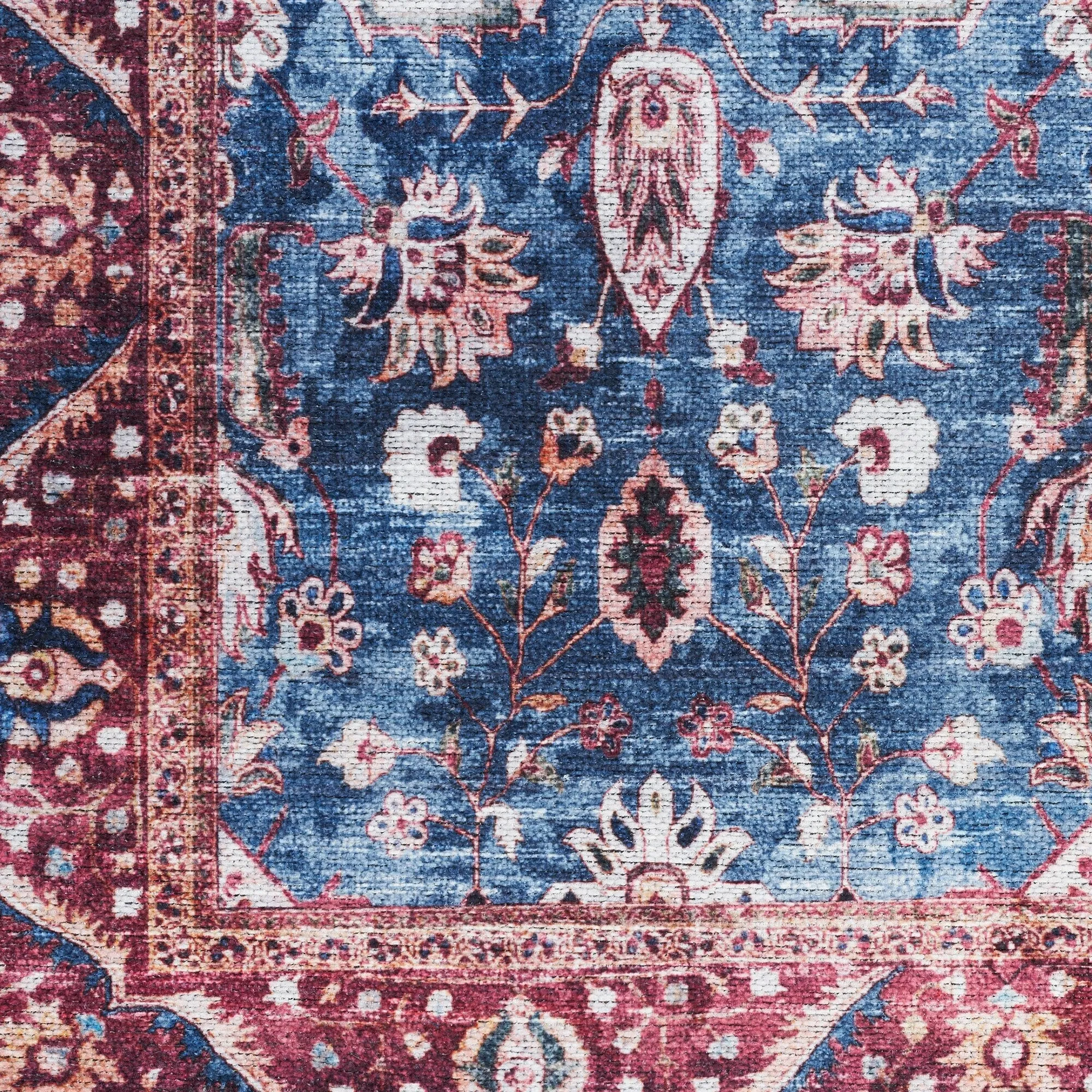 Brilliance Machine Washable Persian Vintage Medallion Area Rug