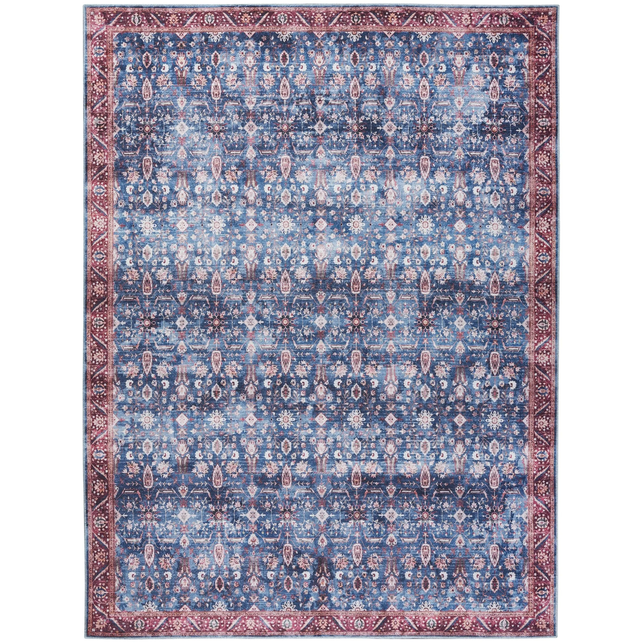 Brilliance Machine Washable Persian Vintage Medallion Area Rug