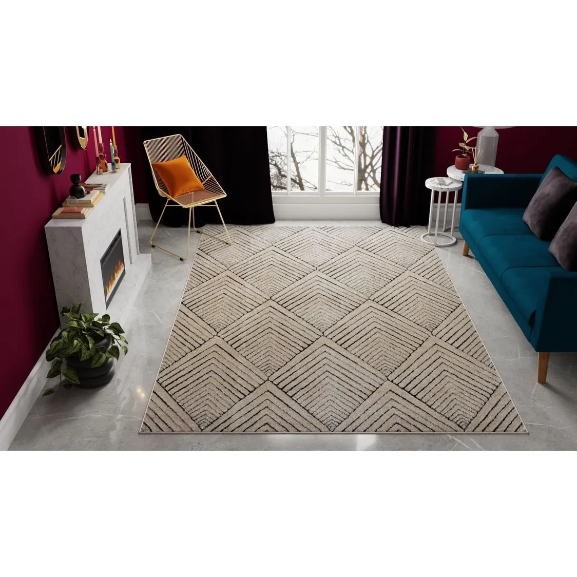 Cadence Geometric Contemporary Rugs America Rug by Cosmopolitan