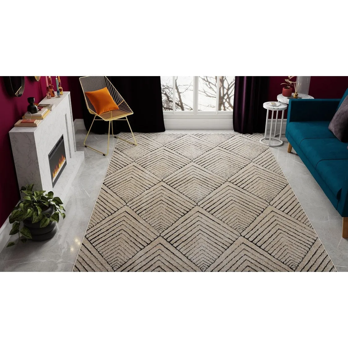 Cadence Geometric Contemporary Rugs America Rug by Cosmopolitan