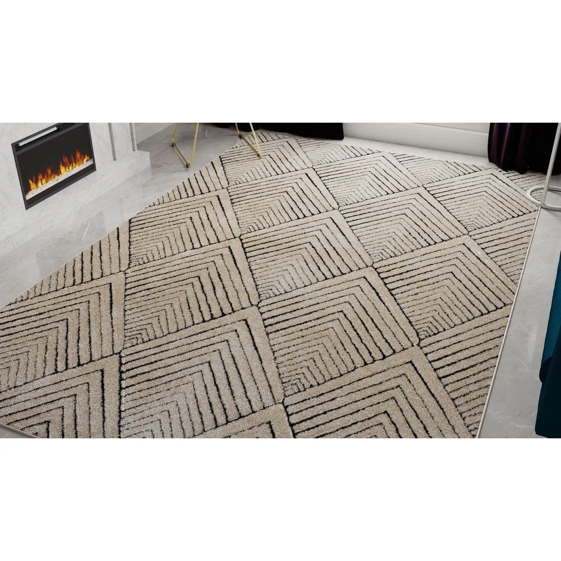 Cadence Geometric Contemporary Rugs America Rug by Cosmopolitan
