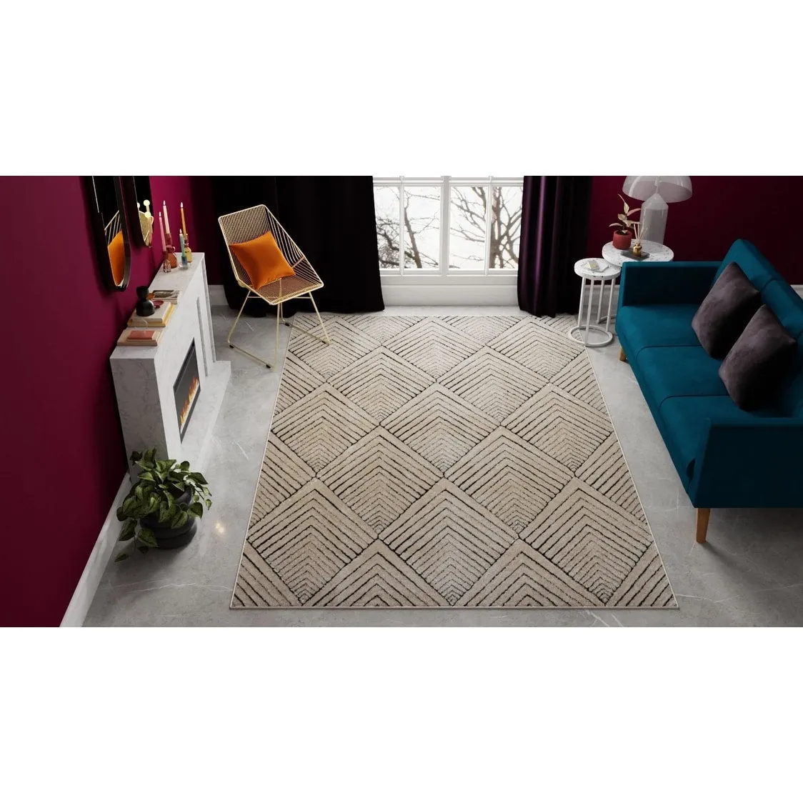 Cadence Geometric Contemporary Rugs America Rug by Cosmopolitan