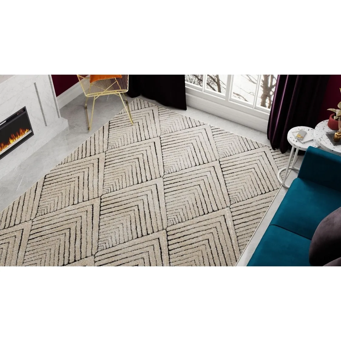 Cadence Geometric Contemporary Rugs America Rug by Cosmopolitan