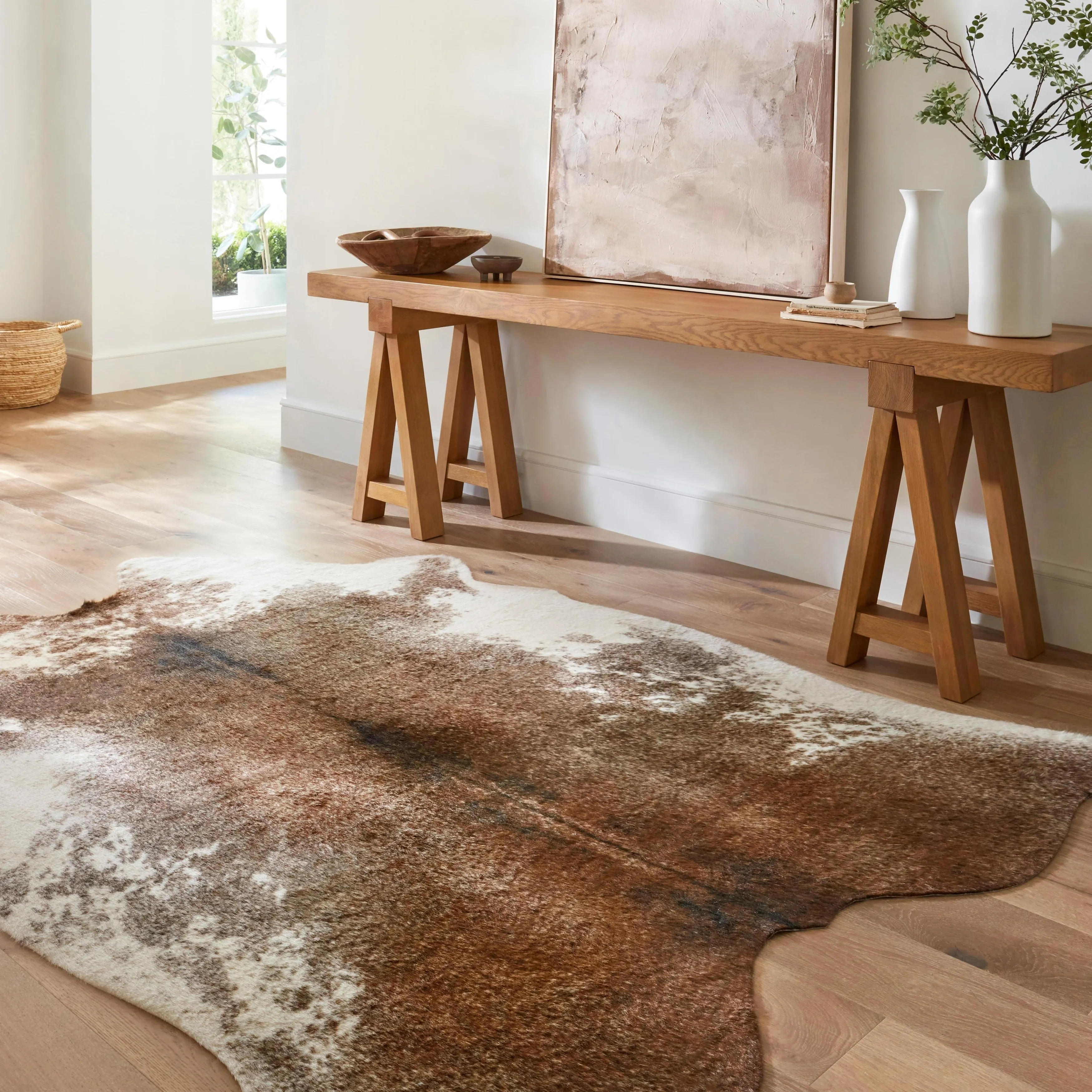 Carbon Loft van Leeuwenhoek Faux Cowhide Area Rug