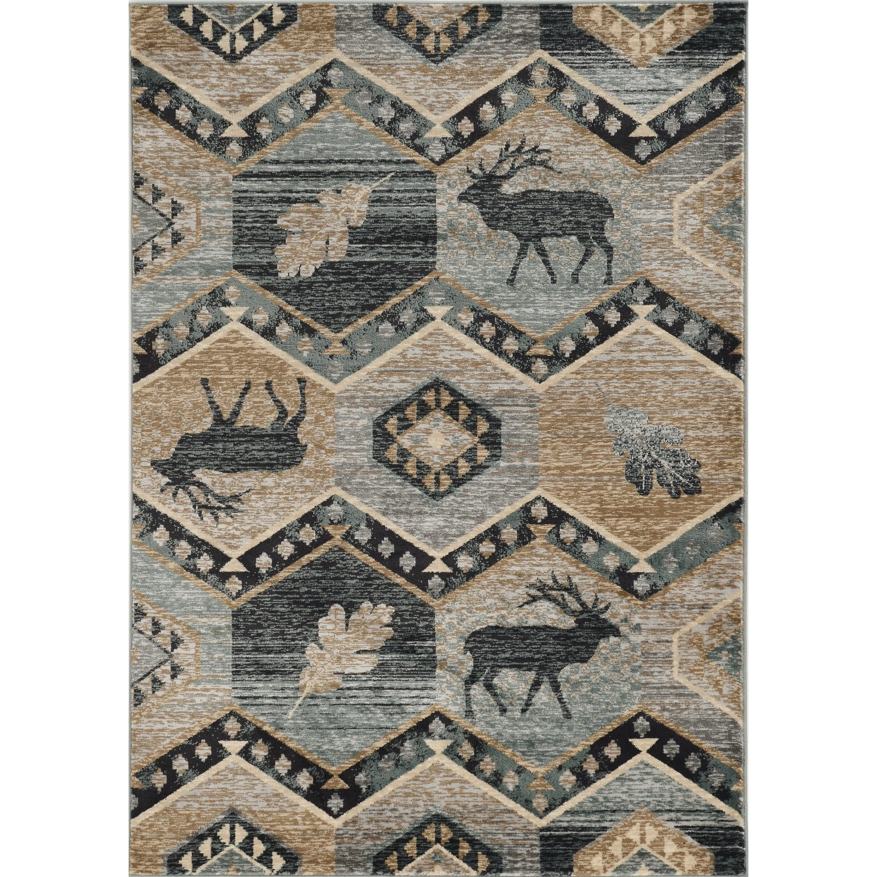 Carbon Loft Yoho Woodlands Rustic Tribal Rug