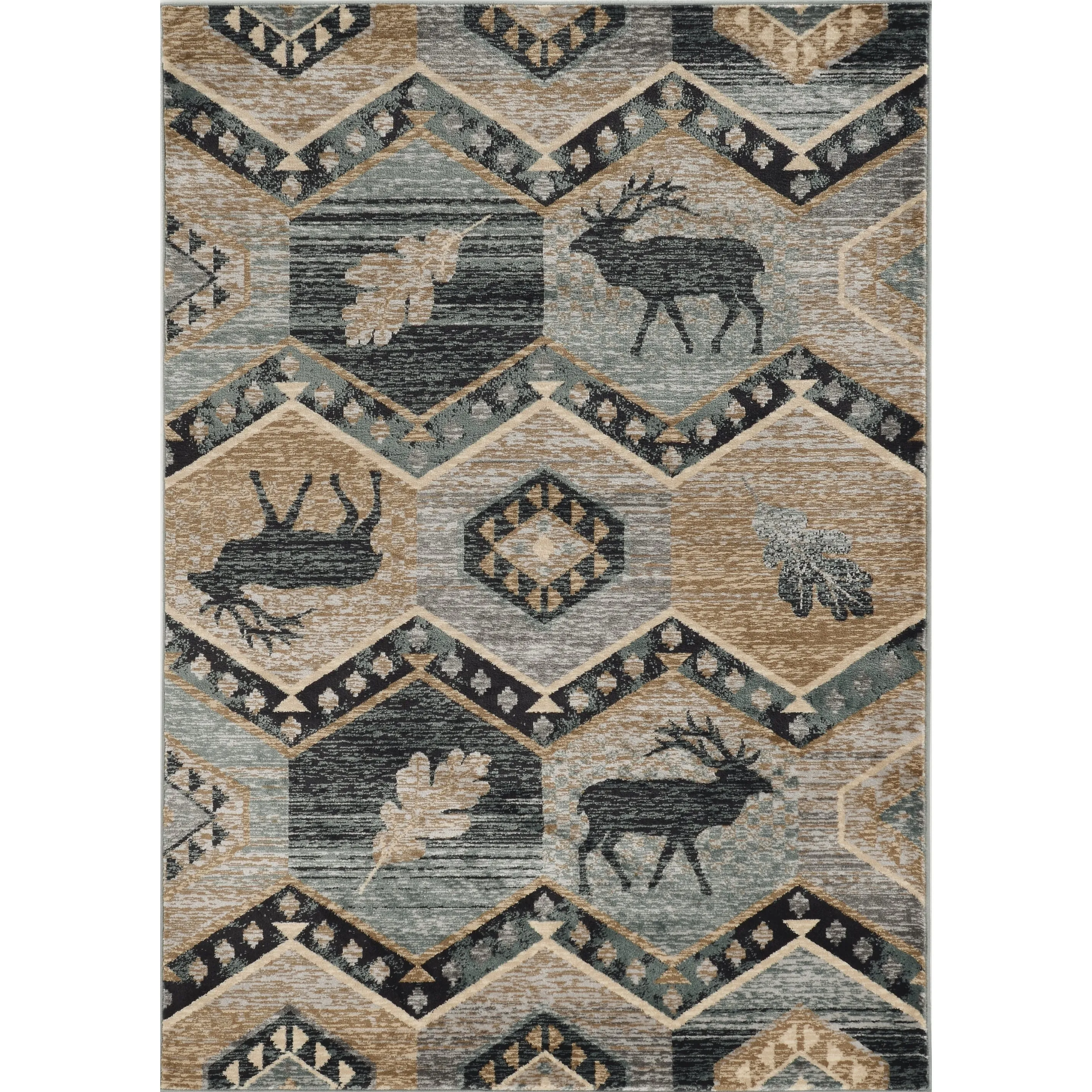 Carbon Loft Yoho Woodlands Rustic Tribal Rug
