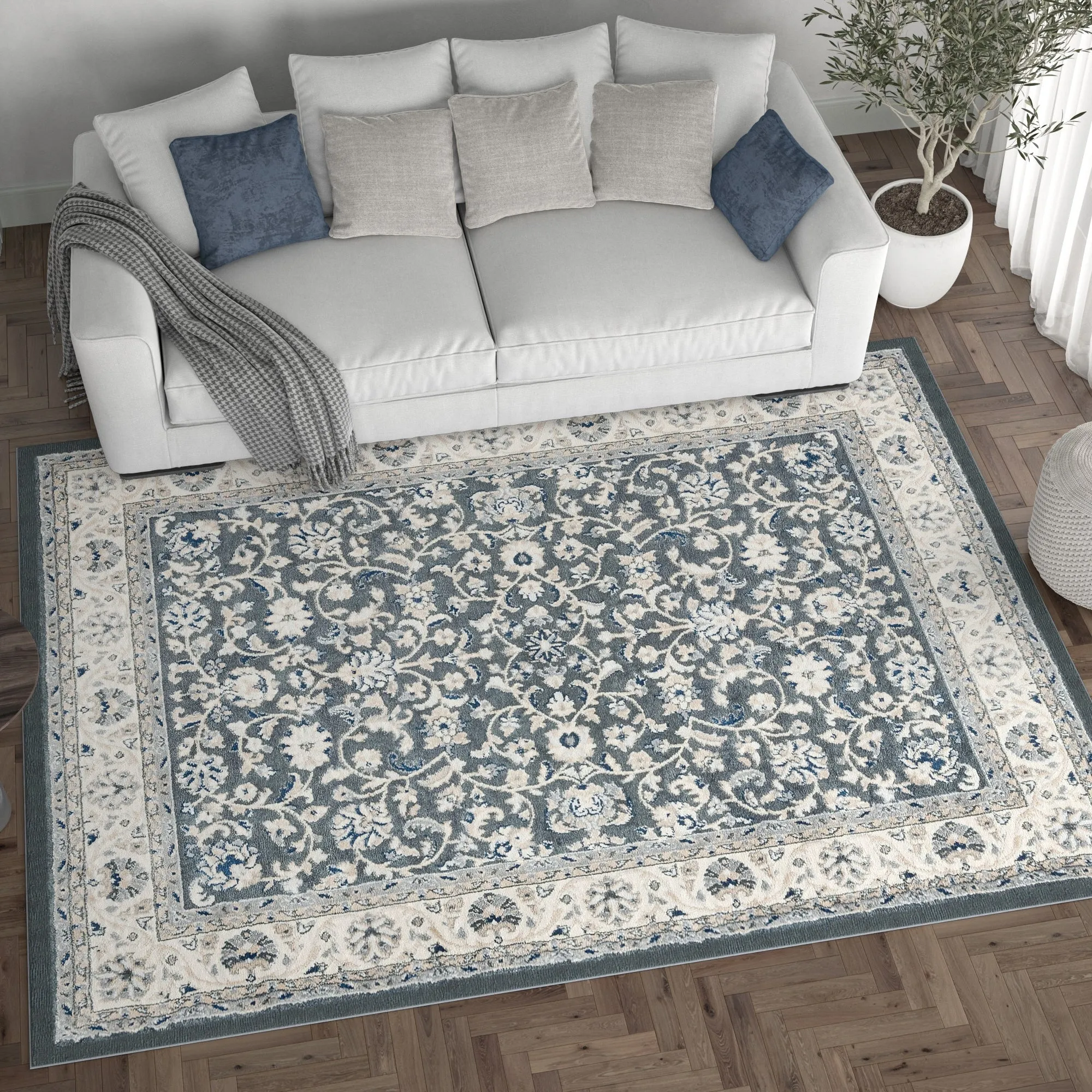 Carrington Traditional Border Indoor Area Rug