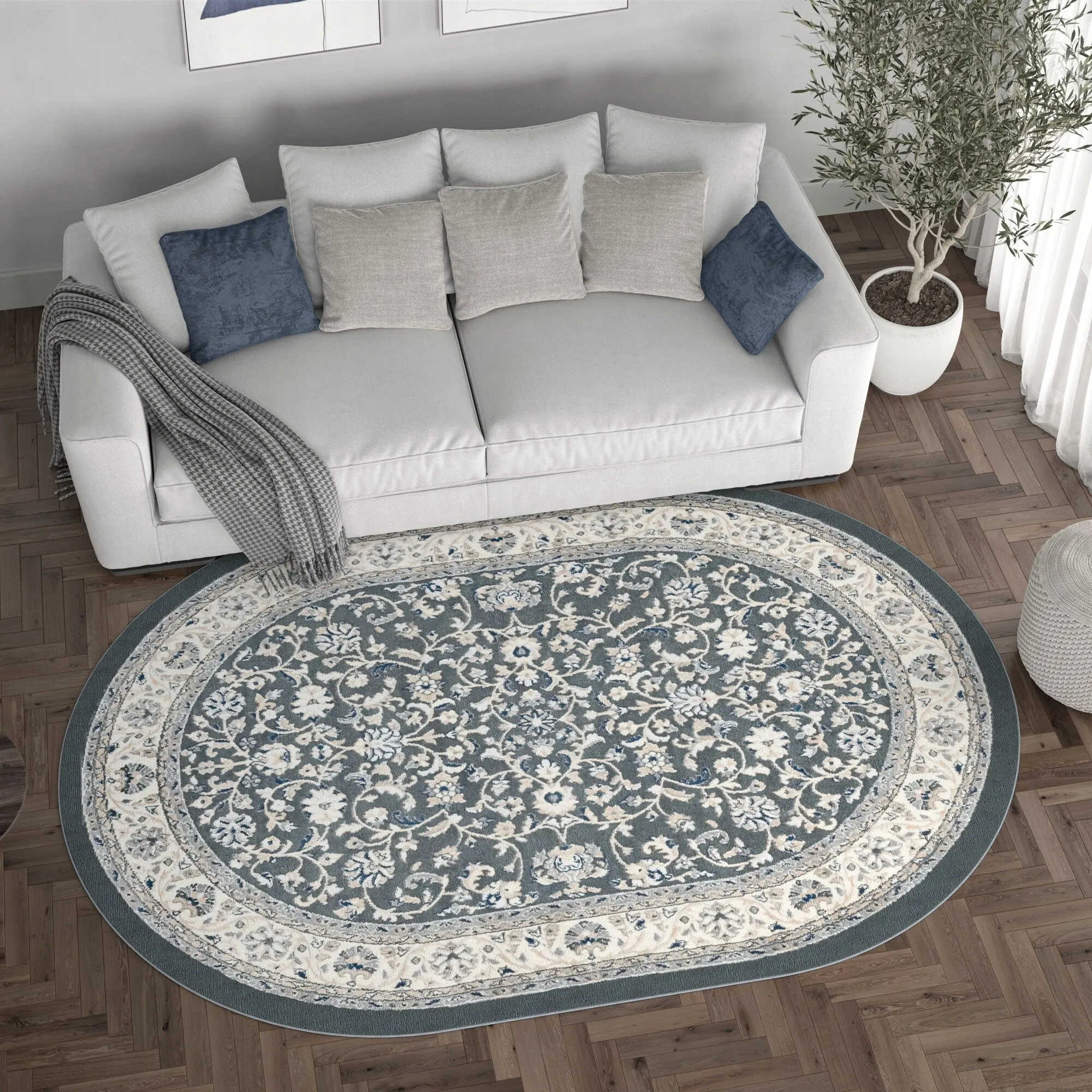 Carrington Traditional Border Indoor Area Rug
