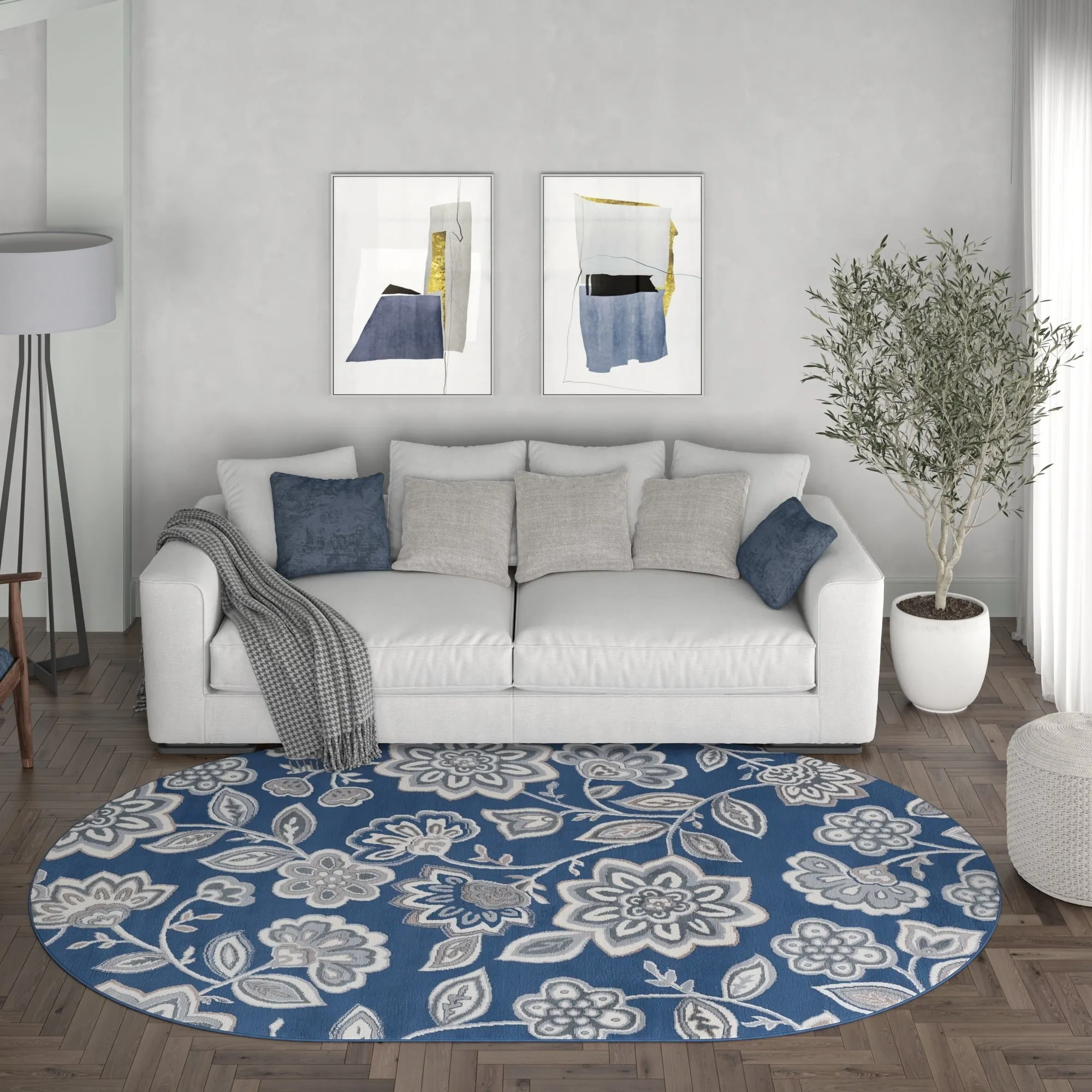Carrington Transitional Floral & Botanical Indoor Area Rug