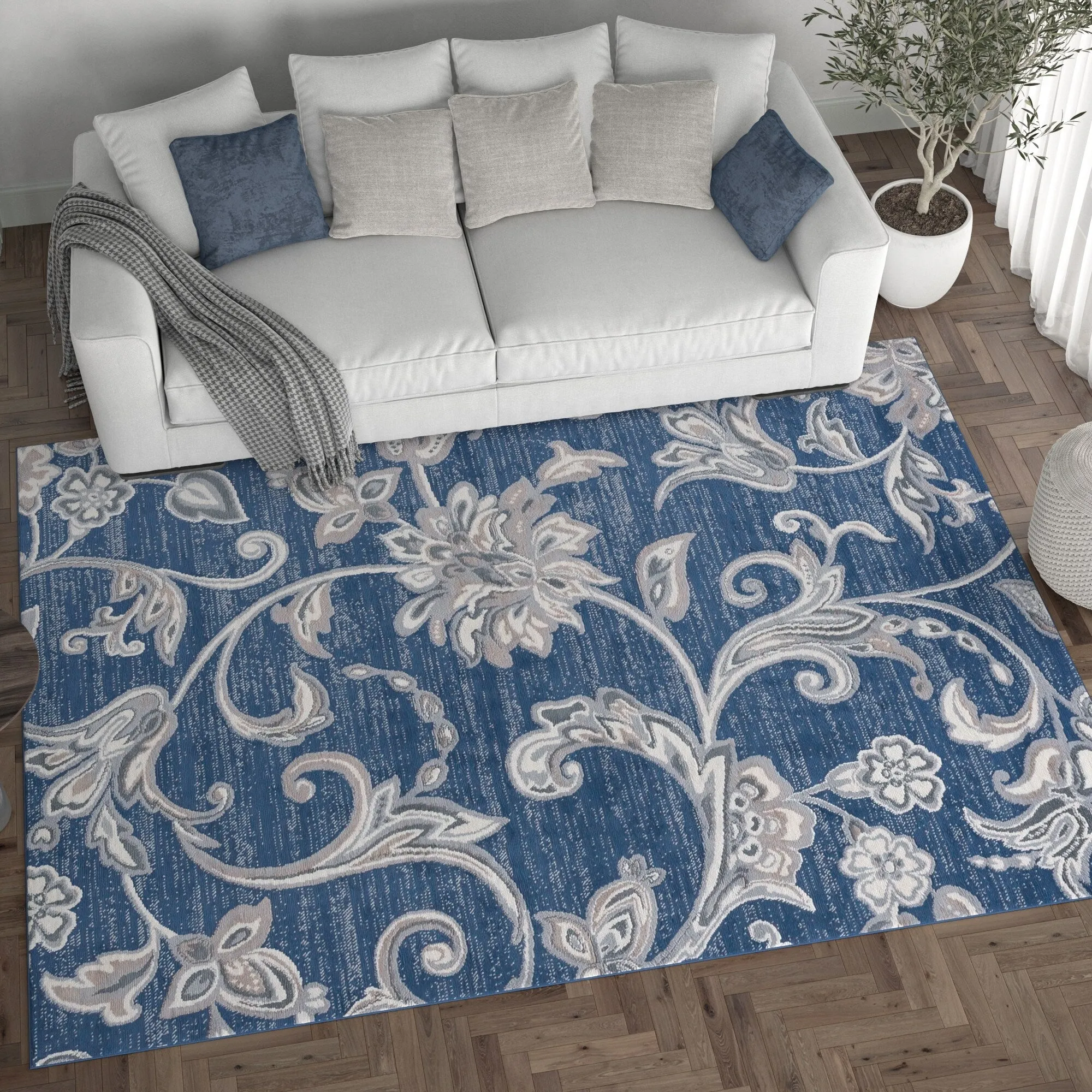 Carrington Transitional Floral & Botanical Indoor Area Rug