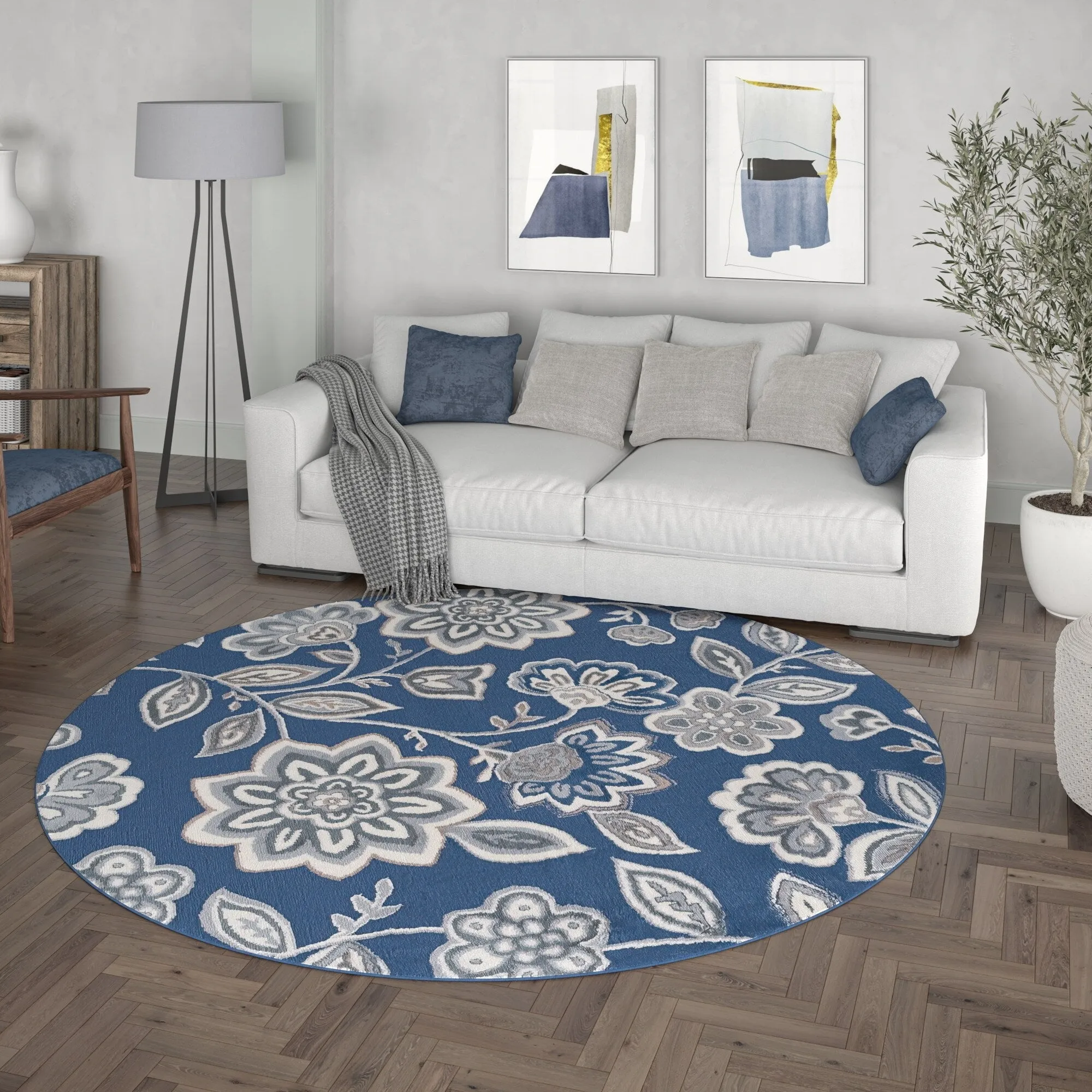 Carrington Transitional Floral & Botanical Indoor Area Rug