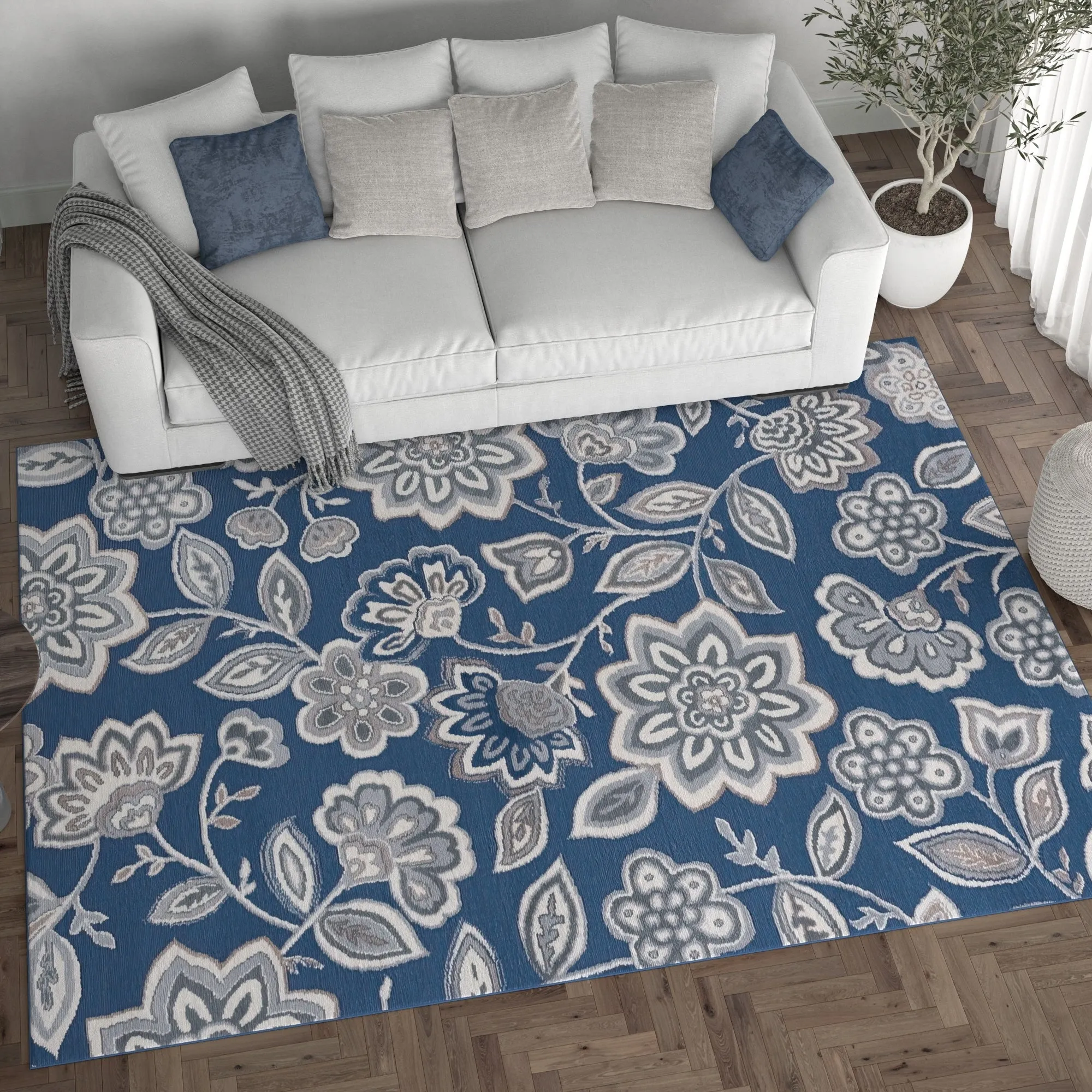 Carrington Transitional Floral & Botanical Indoor Area Rug