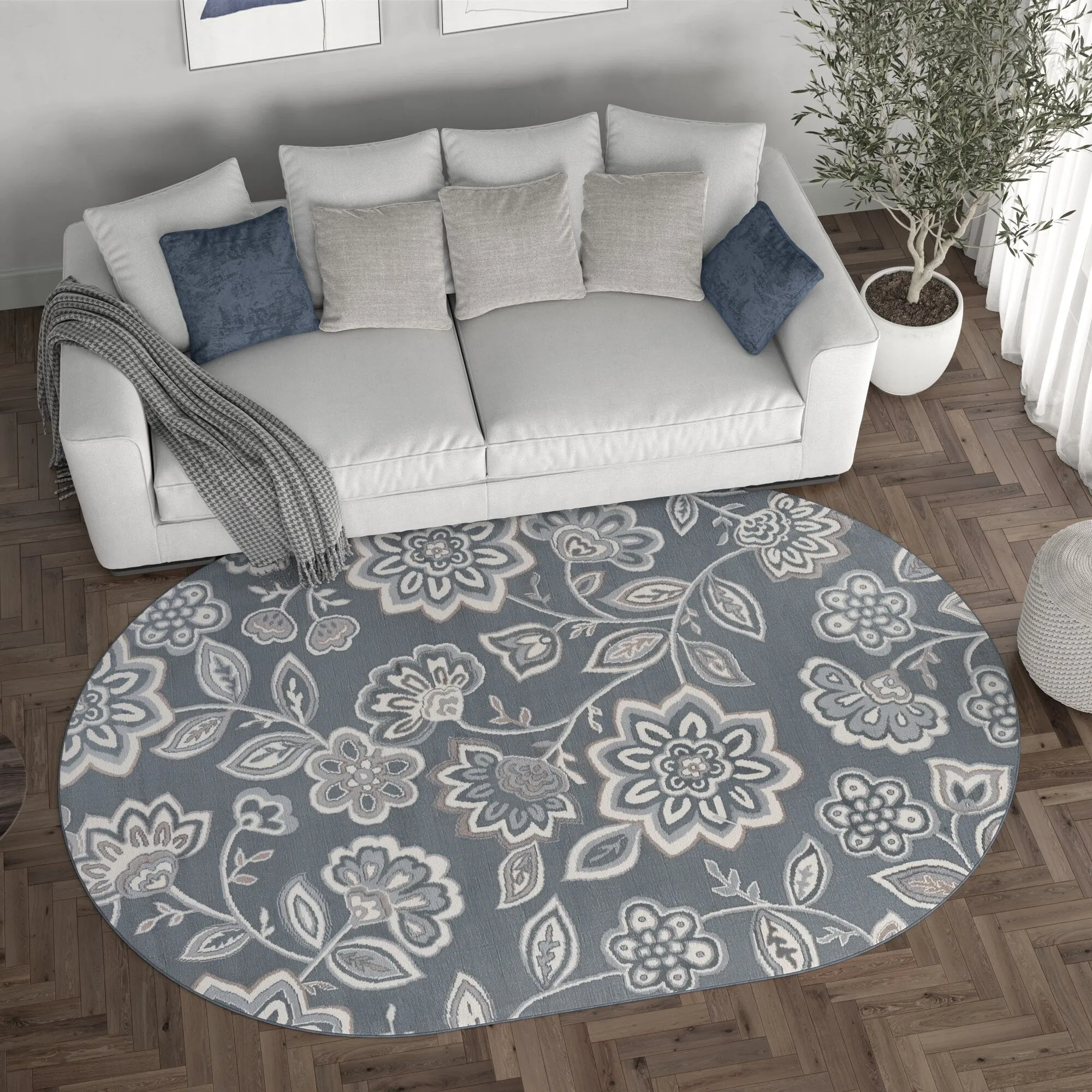 Carrington Transitional Floral & Botanical Indoor Area Rug