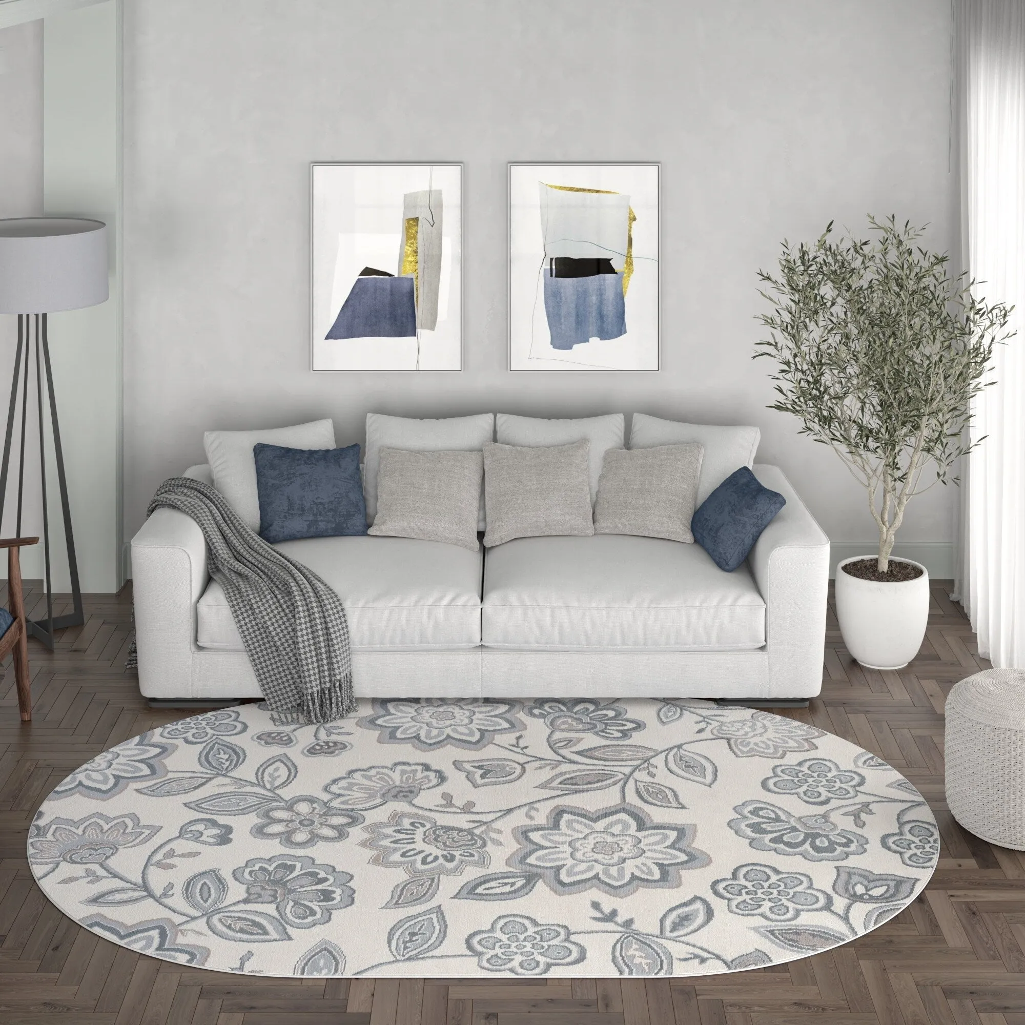 Carrington Transitional Floral & Botanical Indoor Area Rug