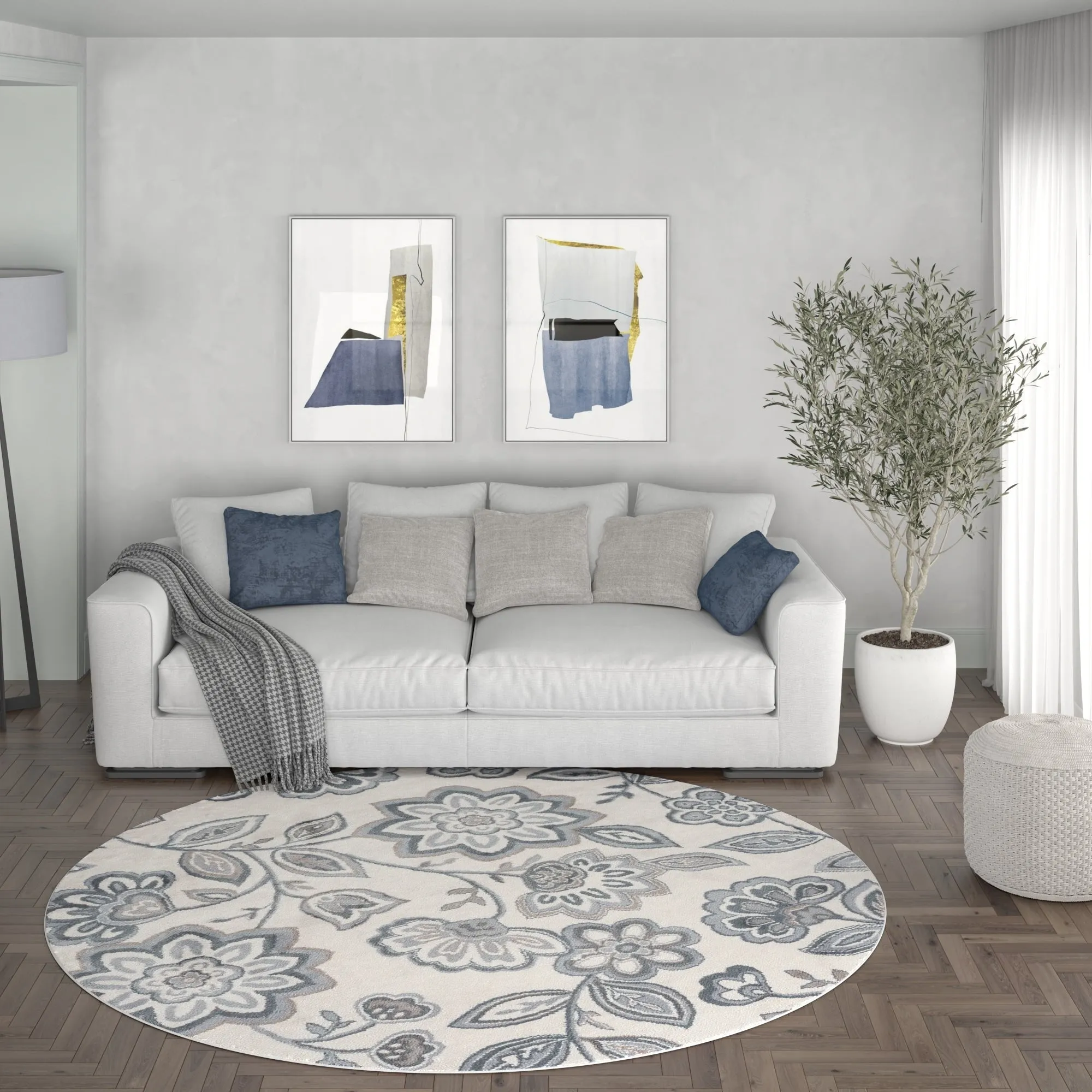 Carrington Transitional Floral & Botanical Indoor Area Rug