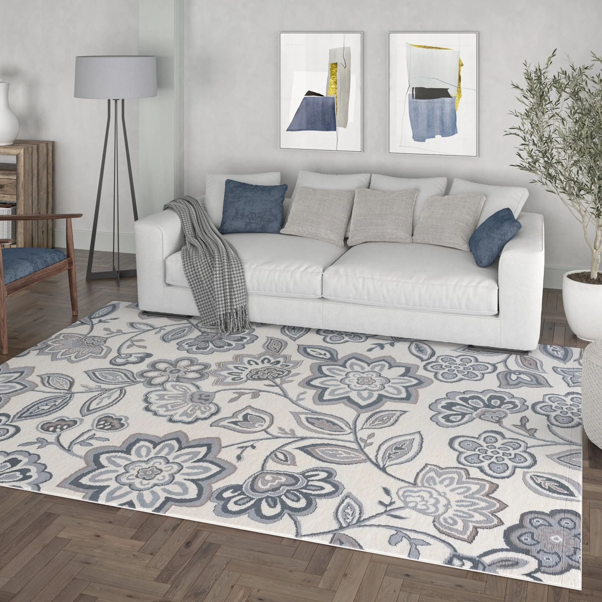 Carrington Transitional Floral & Botanical Indoor Area Rug