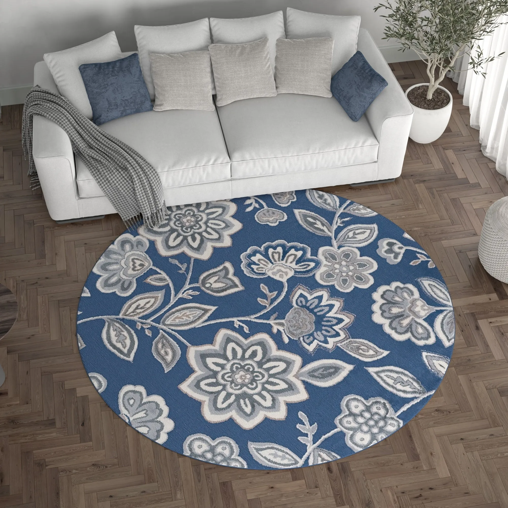 Carrington Transitional Floral & Botanical Indoor Area Rug