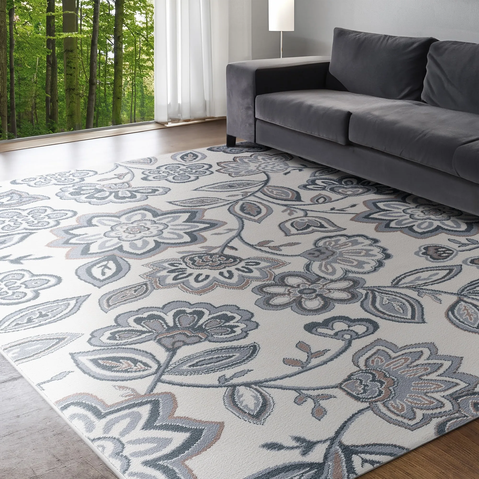 Carrington Transitional Floral & Botanical Indoor Area Rug