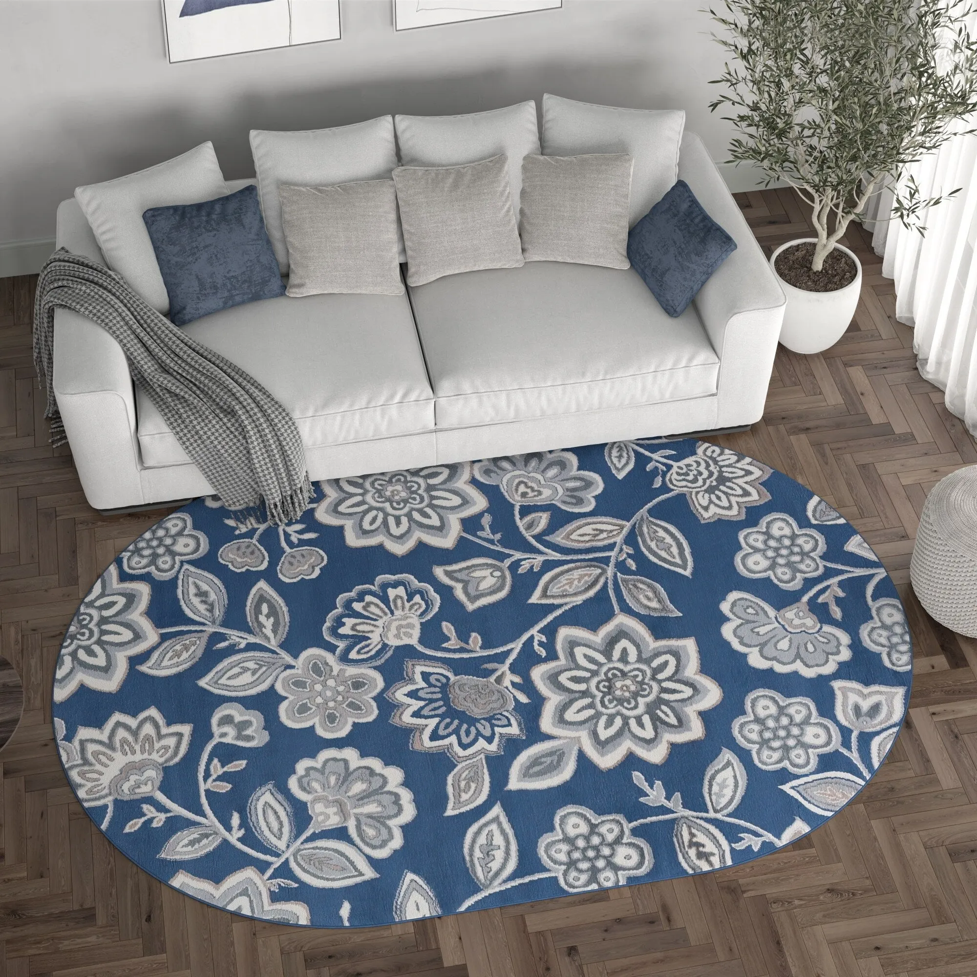 Carrington Transitional Floral & Botanical Indoor Area Rug
