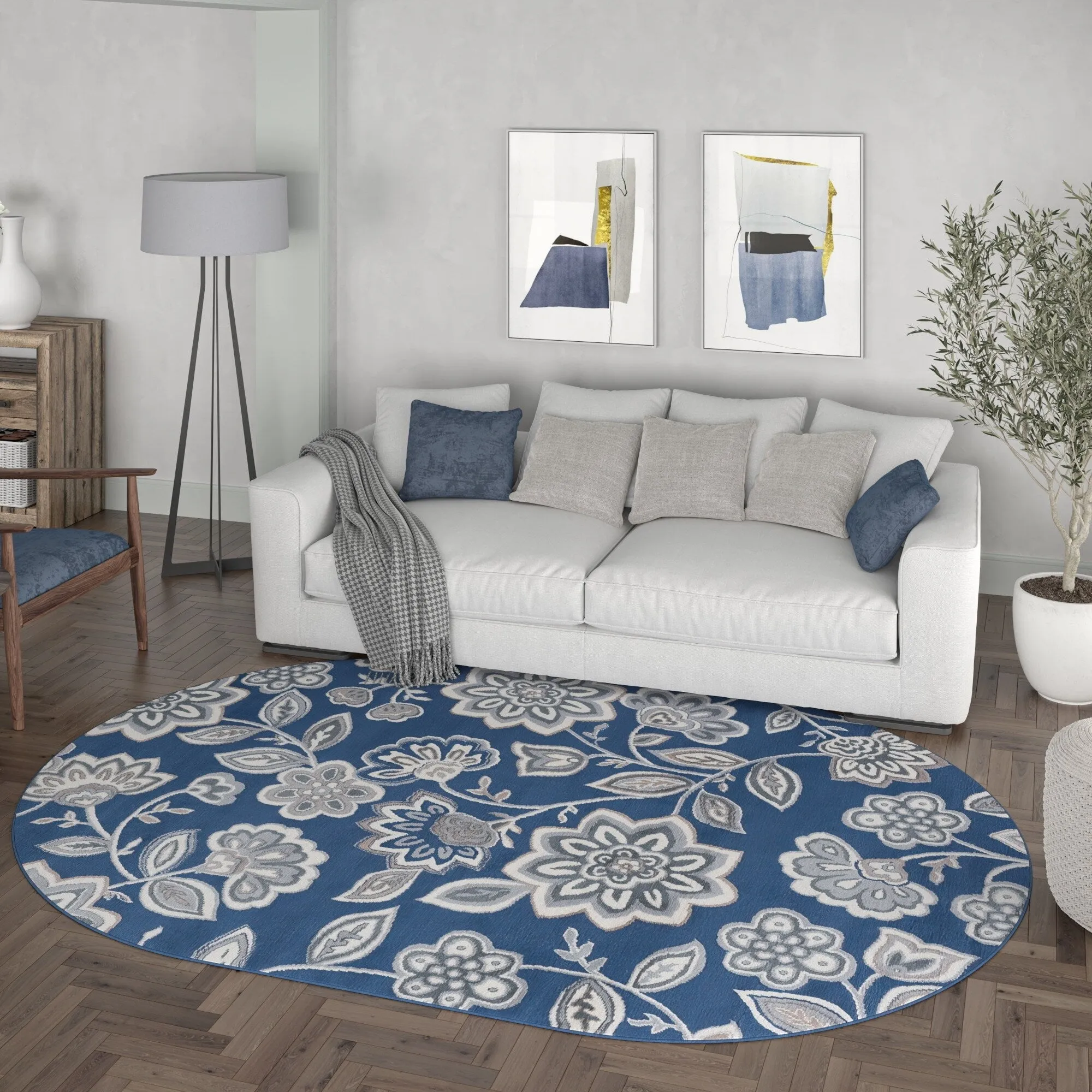 Carrington Transitional Floral & Botanical Indoor Area Rug