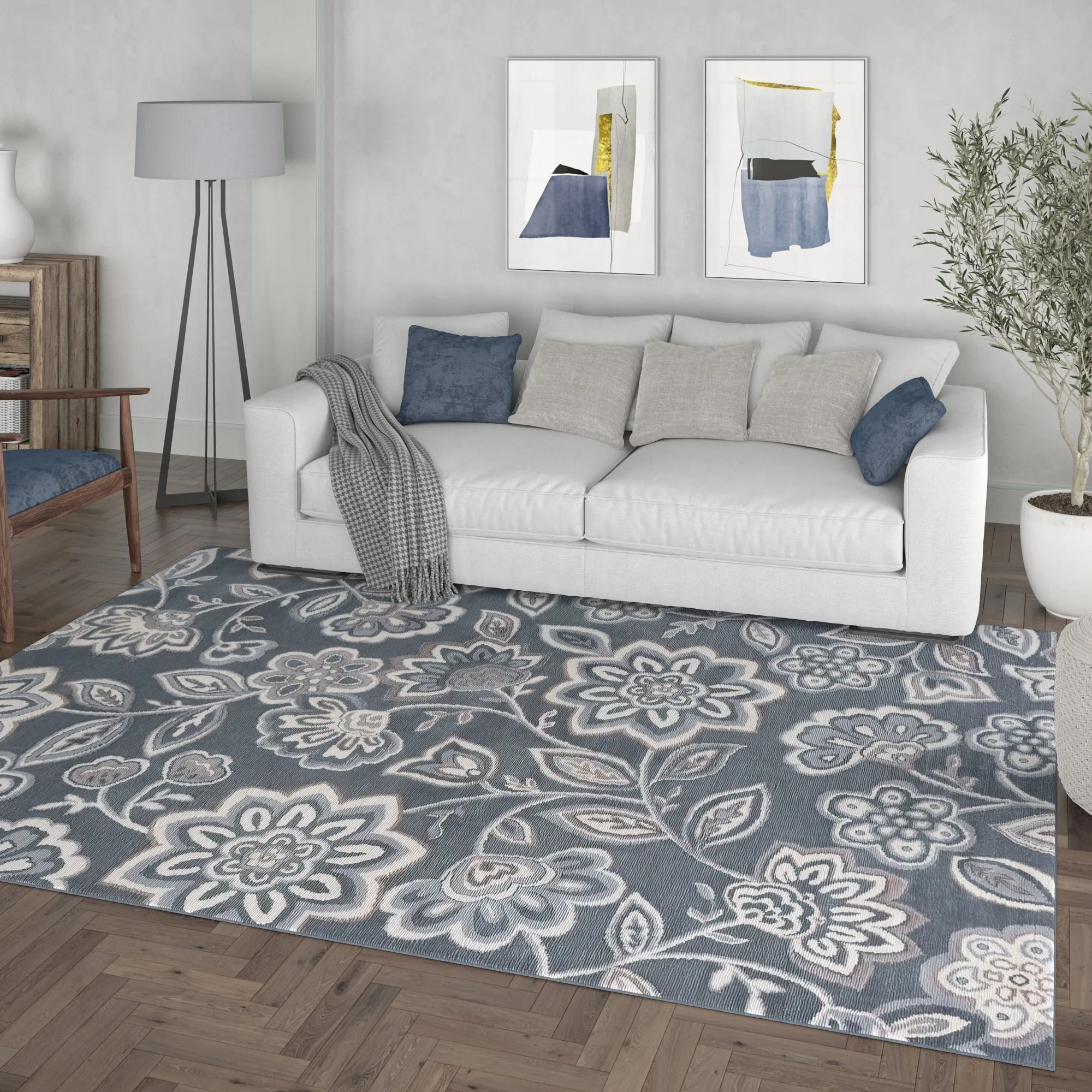 Carrington Transitional Floral & Botanical Indoor Area Rug