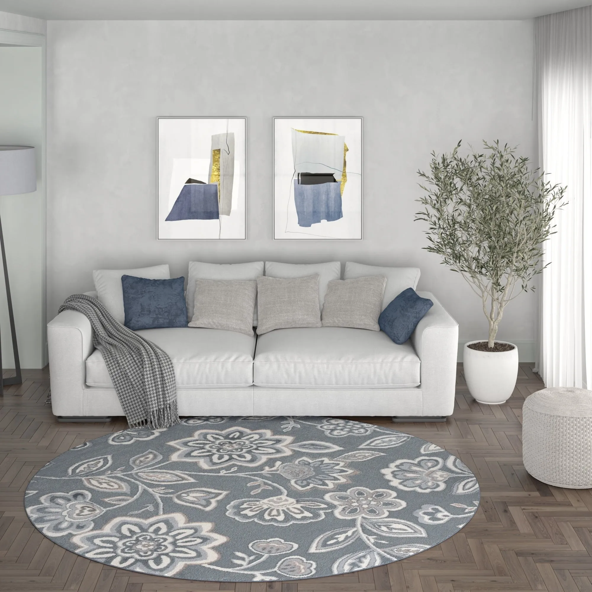 Carrington Transitional Floral & Botanical Indoor Area Rug