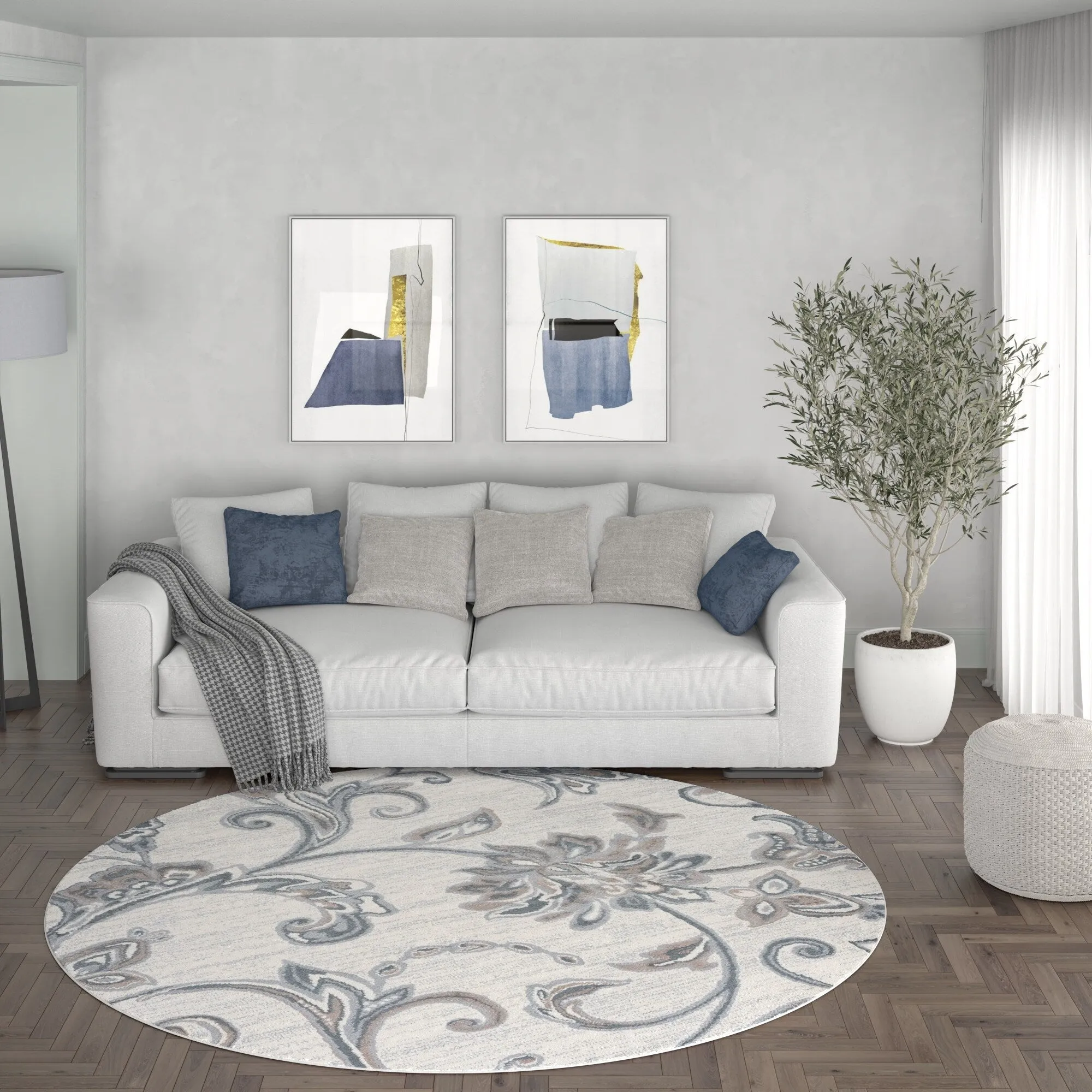 Carrington Transitional Floral & Botanical Indoor Area Rug