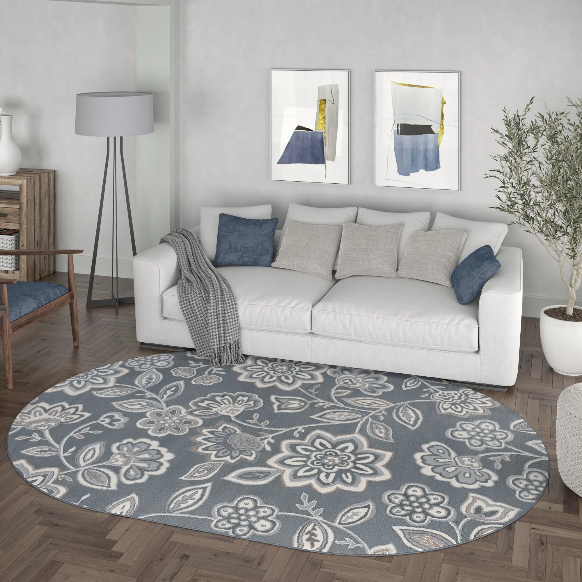 Carrington Transitional Floral & Botanical Indoor Area Rug