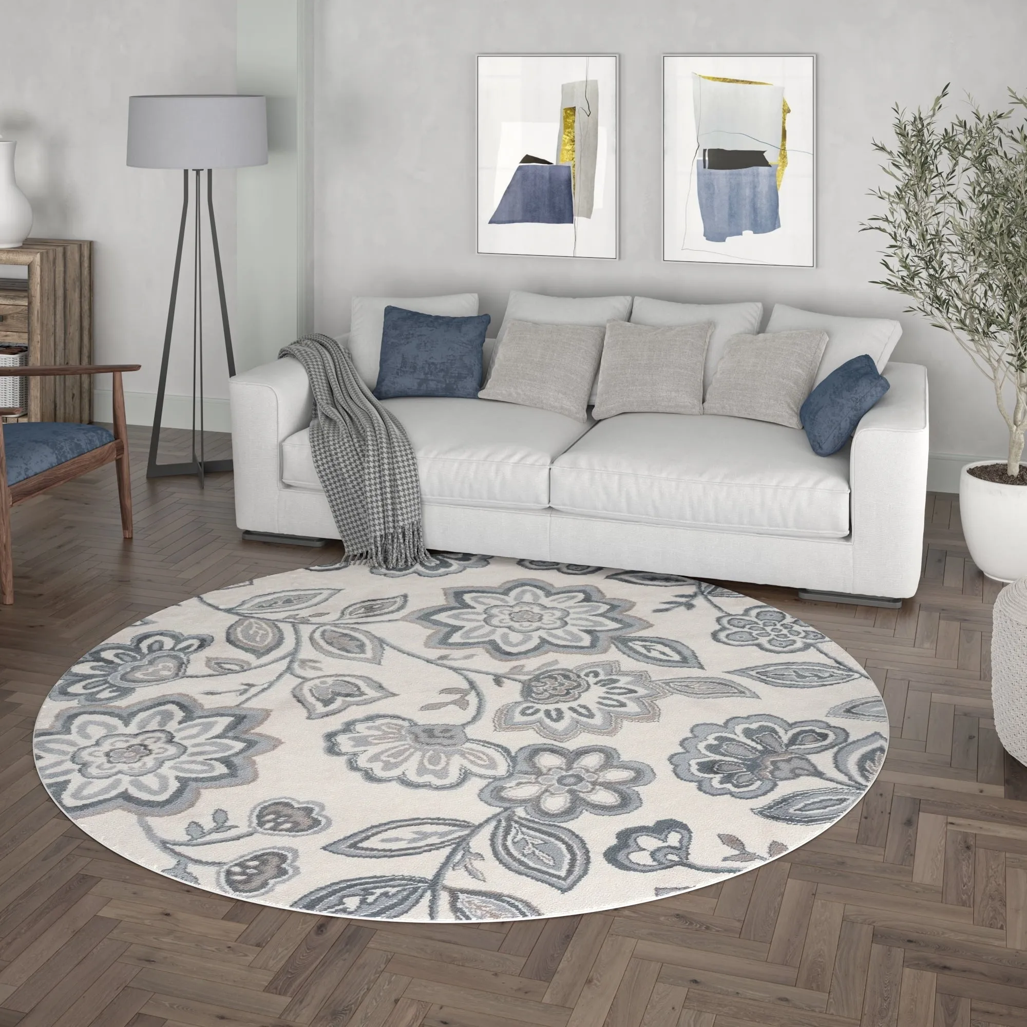 Carrington Transitional Floral & Botanical Indoor Area Rug