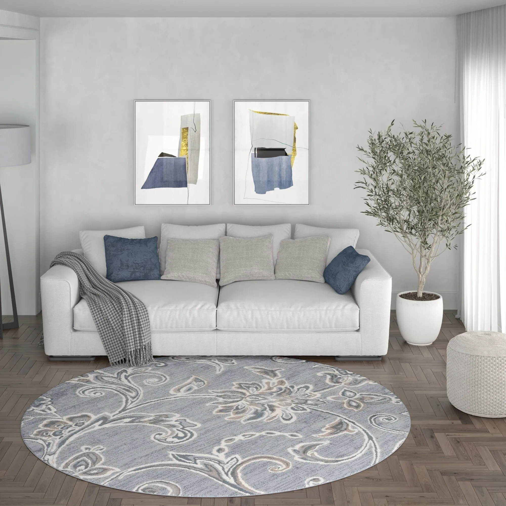 Carrington Transitional Floral & Botanical Indoor Area Rug