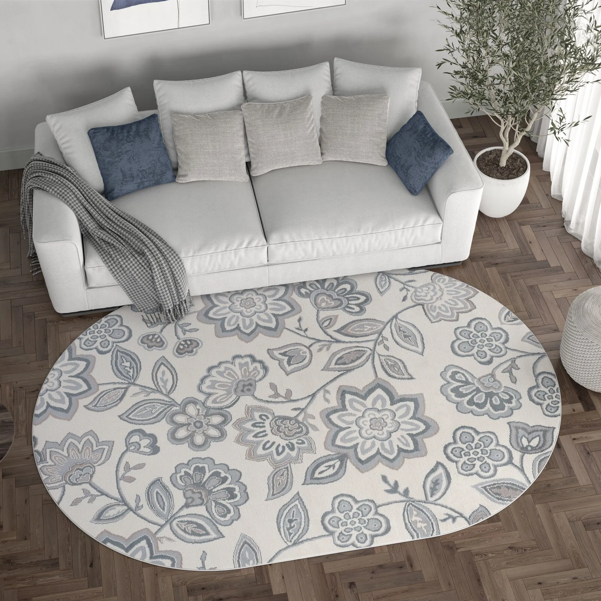 Carrington Transitional Floral & Botanical Indoor Area Rug