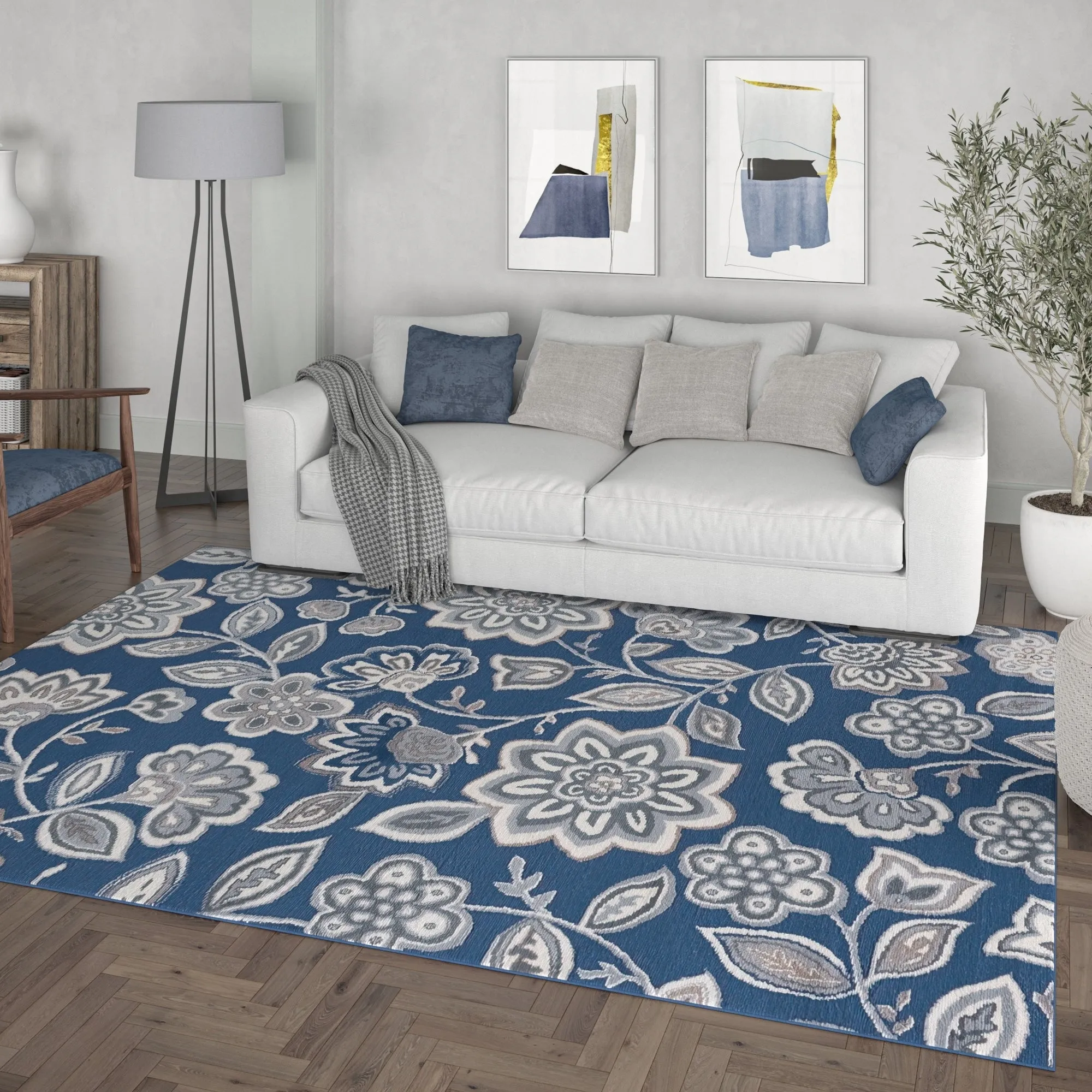 Carrington Transitional Floral & Botanical Indoor Area Rug