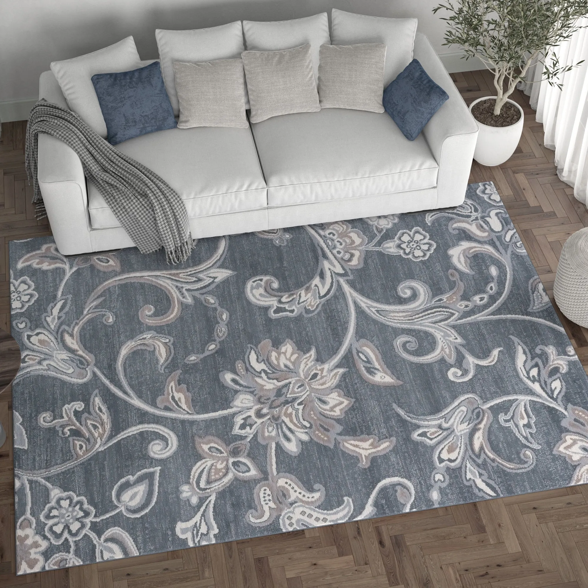 Carrington Transitional Floral & Botanical Indoor Area Rug