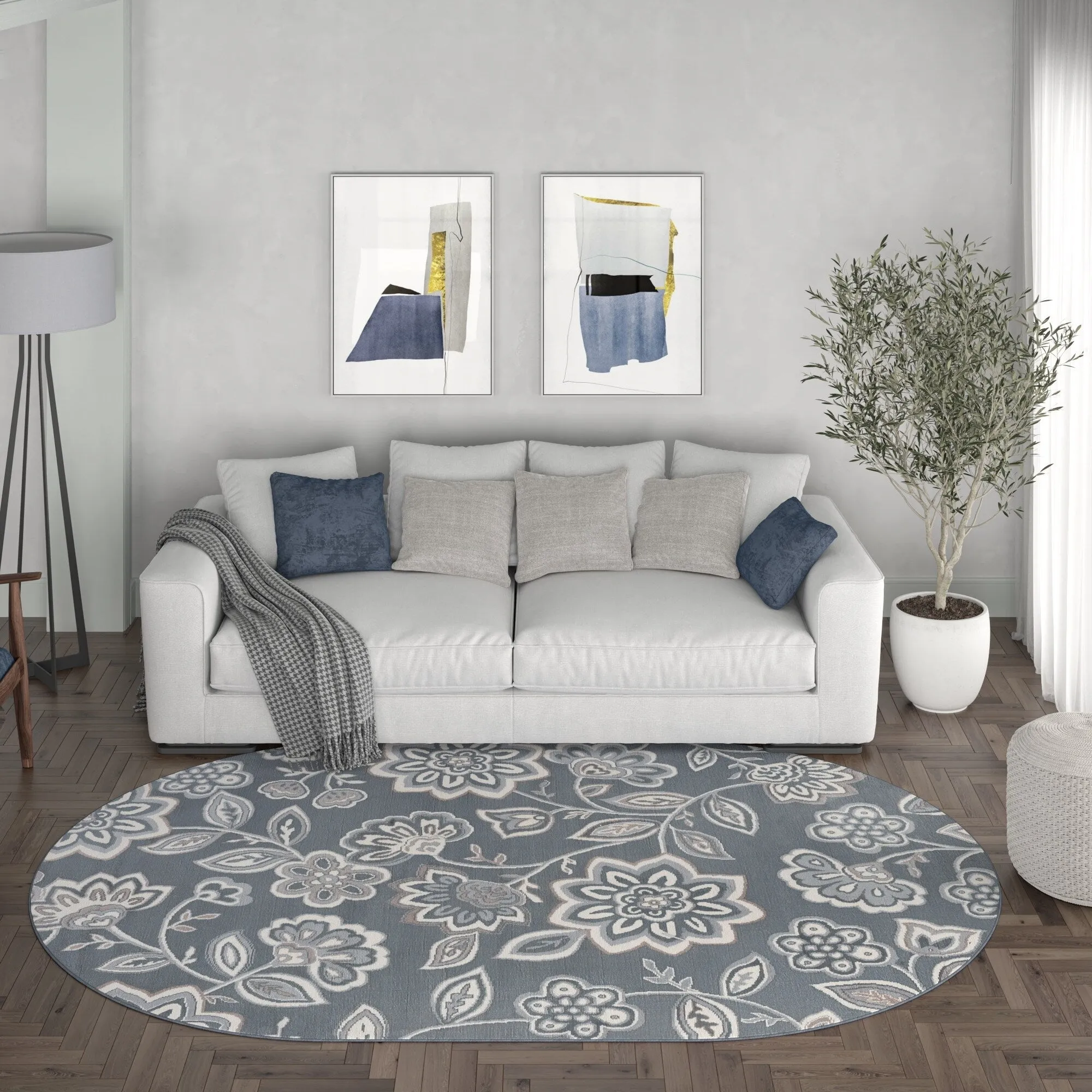 Carrington Transitional Floral & Botanical Indoor Area Rug