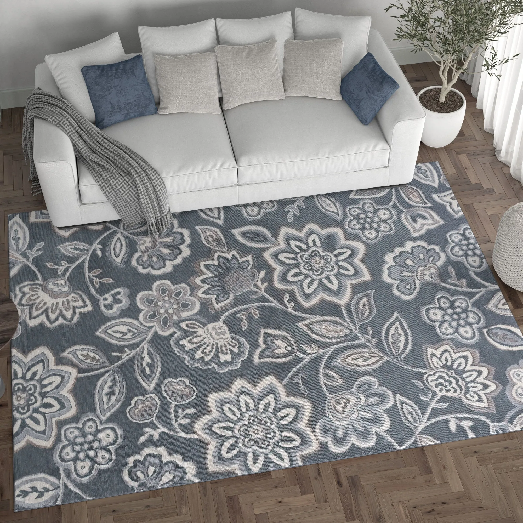 Carrington Transitional Floral & Botanical Indoor Area Rug