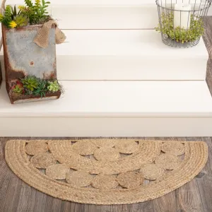 Celeste Jute Rug Half Circle 16.5x33 - 1'4.5 x 2'9 - 1'4.5 x 2'9