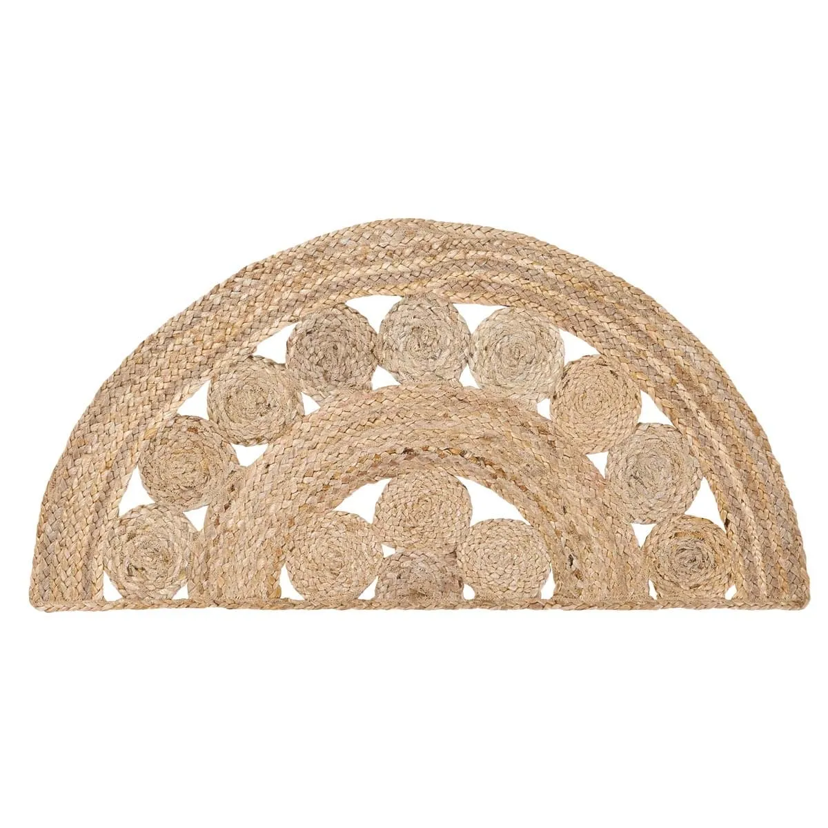 Celeste Jute Rug Half Circle 16.5x33 - 1'4.5 x 2'9 - 1'4.5 x 2'9