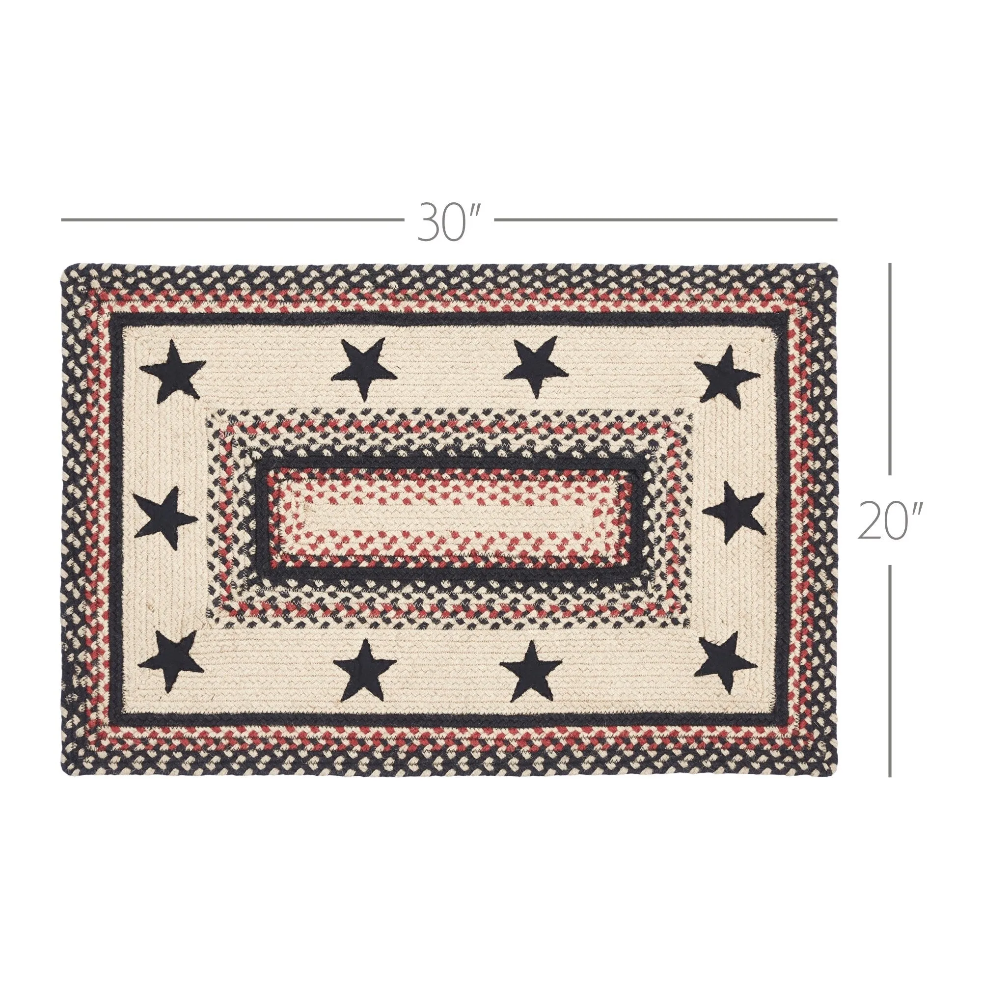 Colonial Star Jute Rug Rect w/ Pad 20x30 - 20 x 30 Rectangle