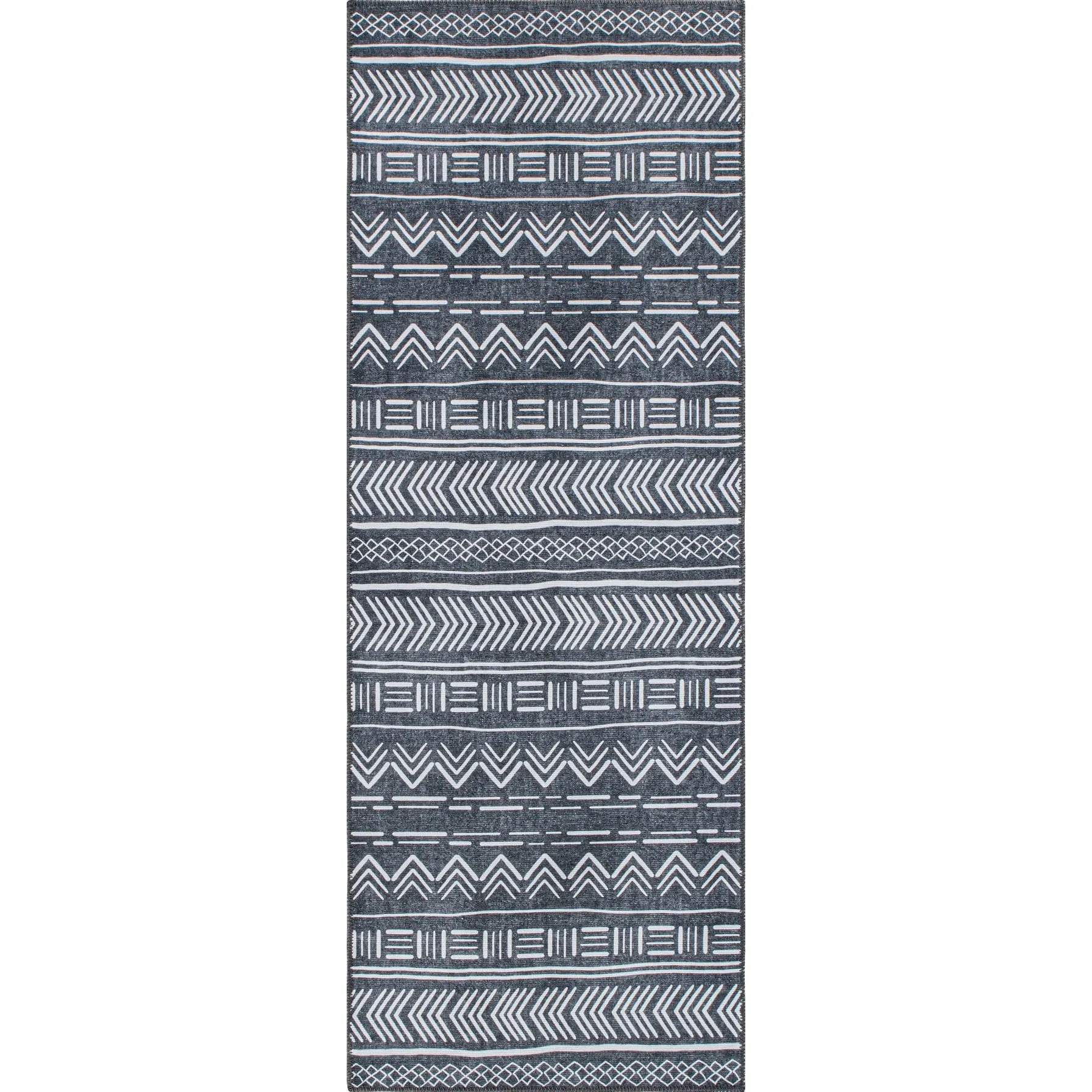 Contemporary Geometric Bohemian Machine Washable Area Rug