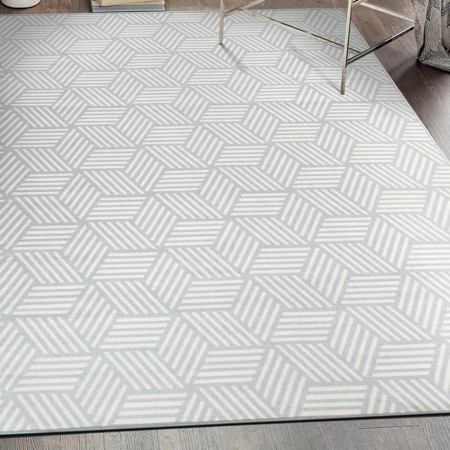 Contemporary Geometric Cubes Indoor/Outdoor Area Rug