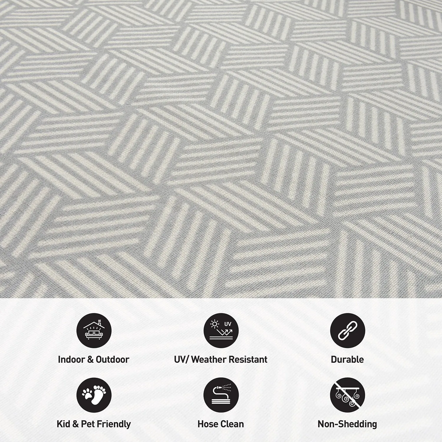 Contemporary Geometric Cubes Indoor/Outdoor Area Rug