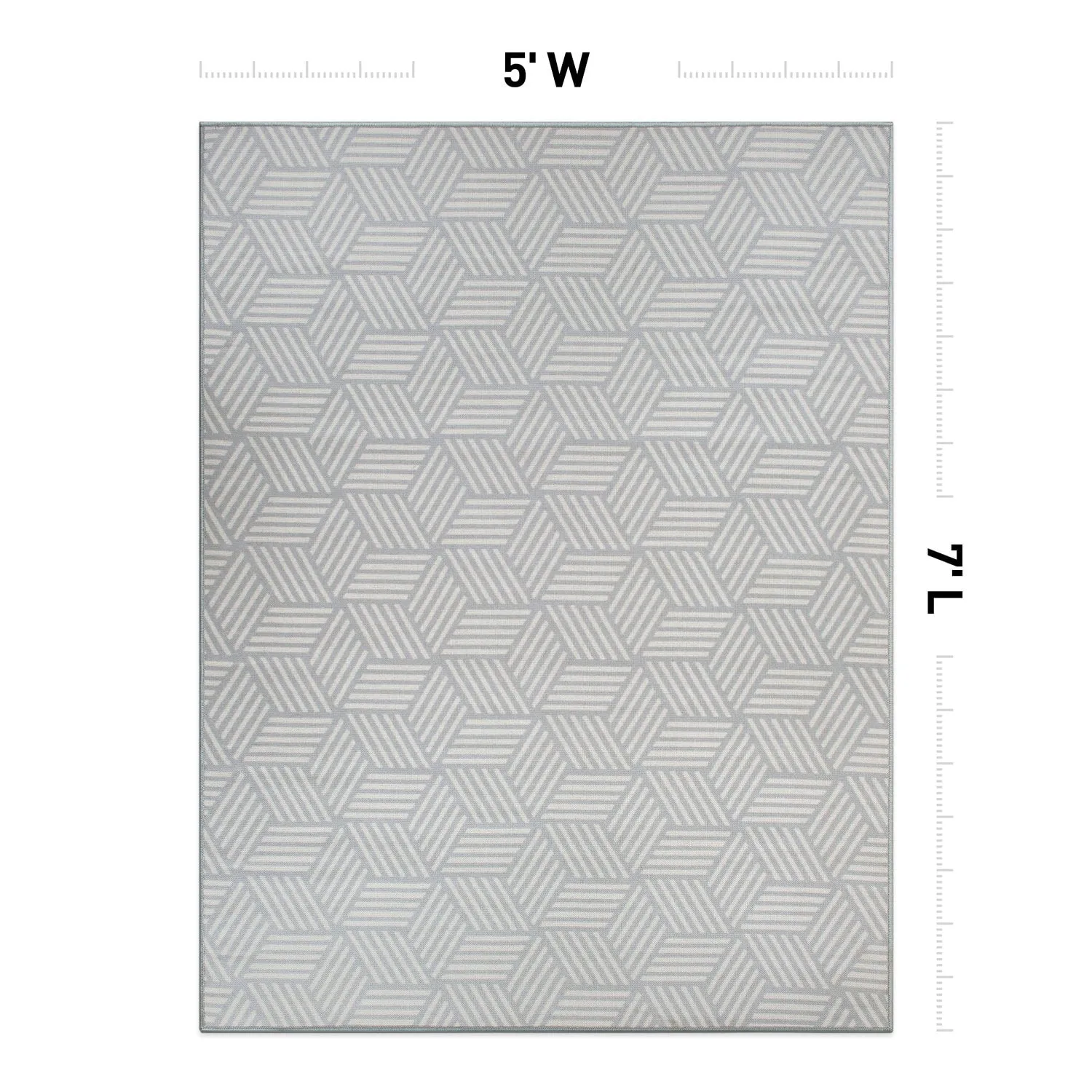Contemporary Geometric Cubes Indoor/Outdoor Area Rug