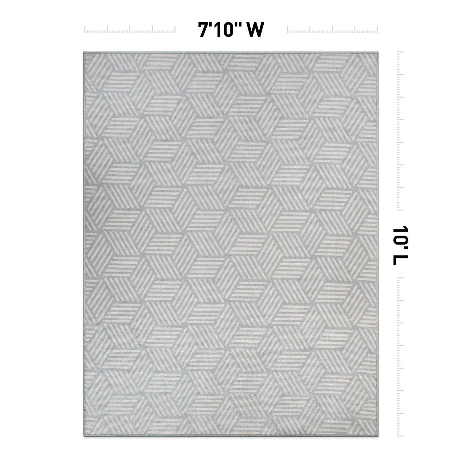 Contemporary Geometric Cubes Indoor/Outdoor Area Rug