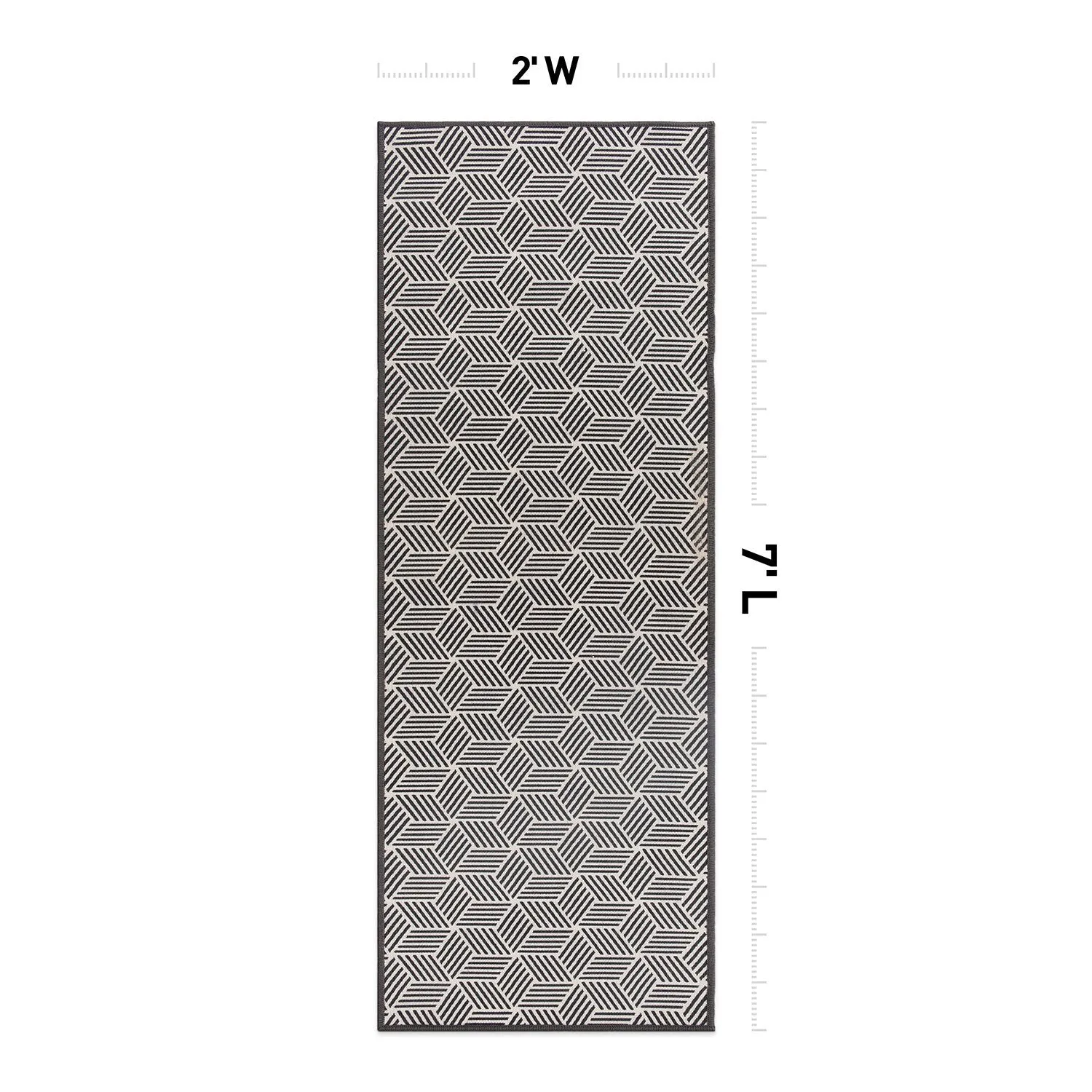 Contemporary Geometric Cubes Indoor/Outdoor Area Rug