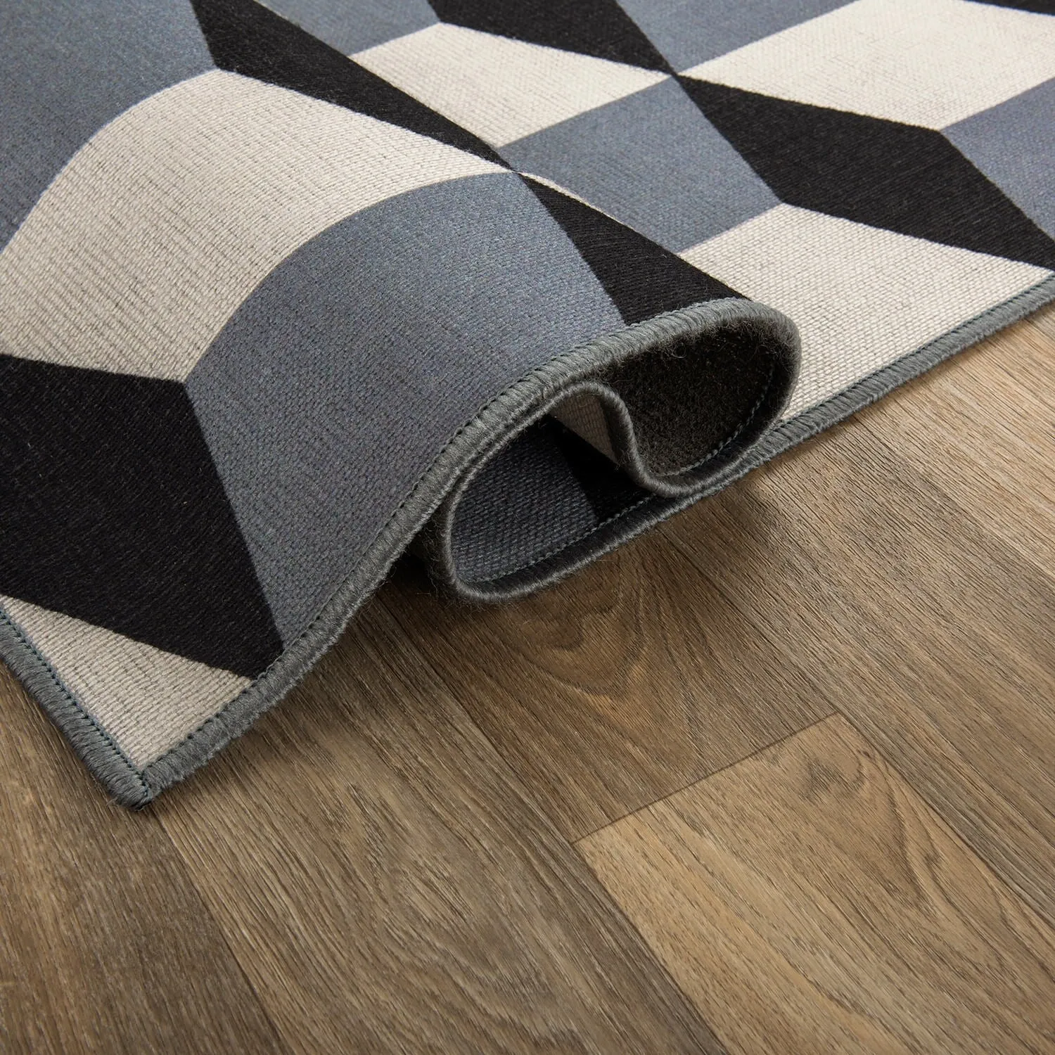 Contemporary Geometric Flatweave Indoor/Outdoor Area Rug